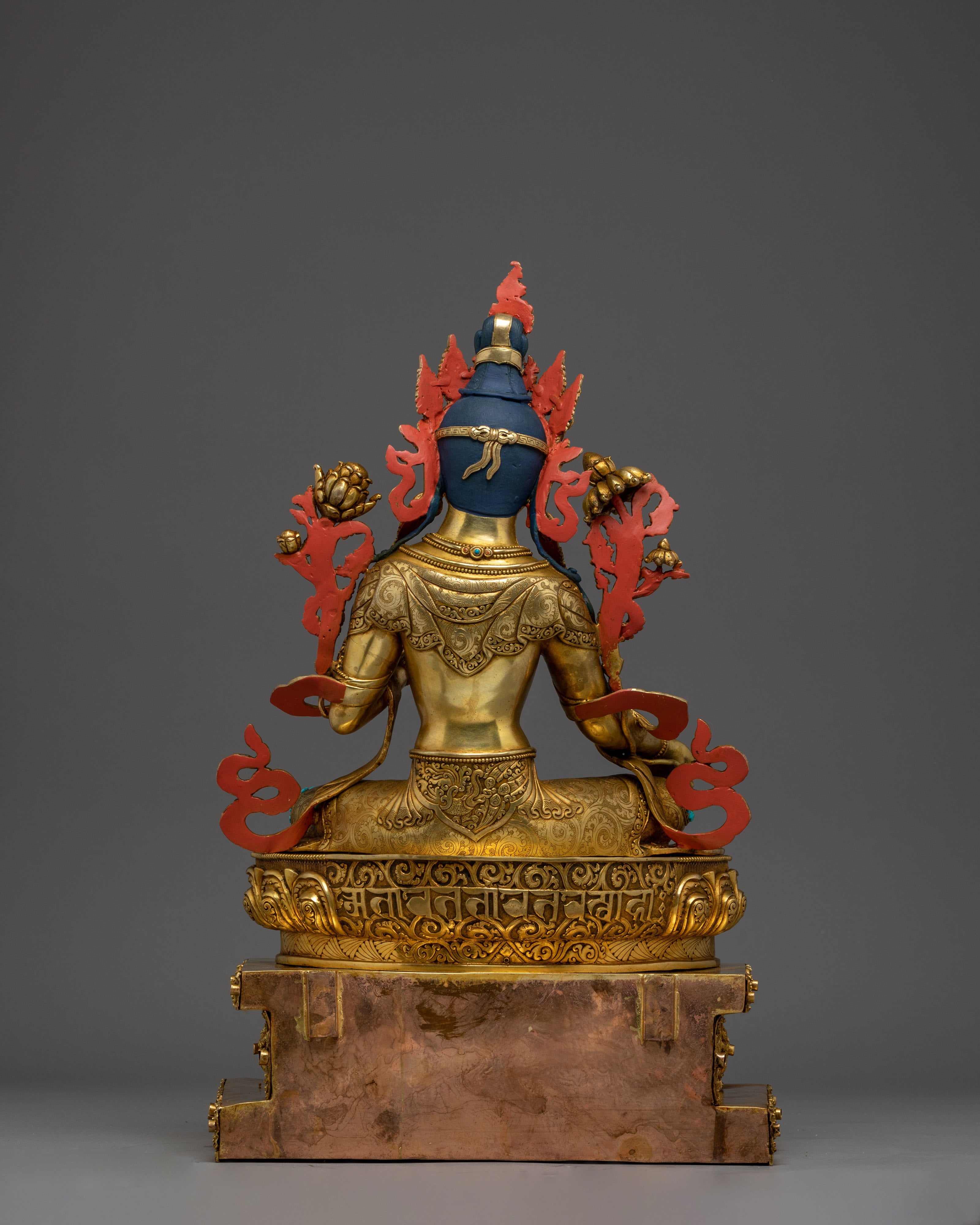 Statue of Green Tara on Throne | Mother of Liberation