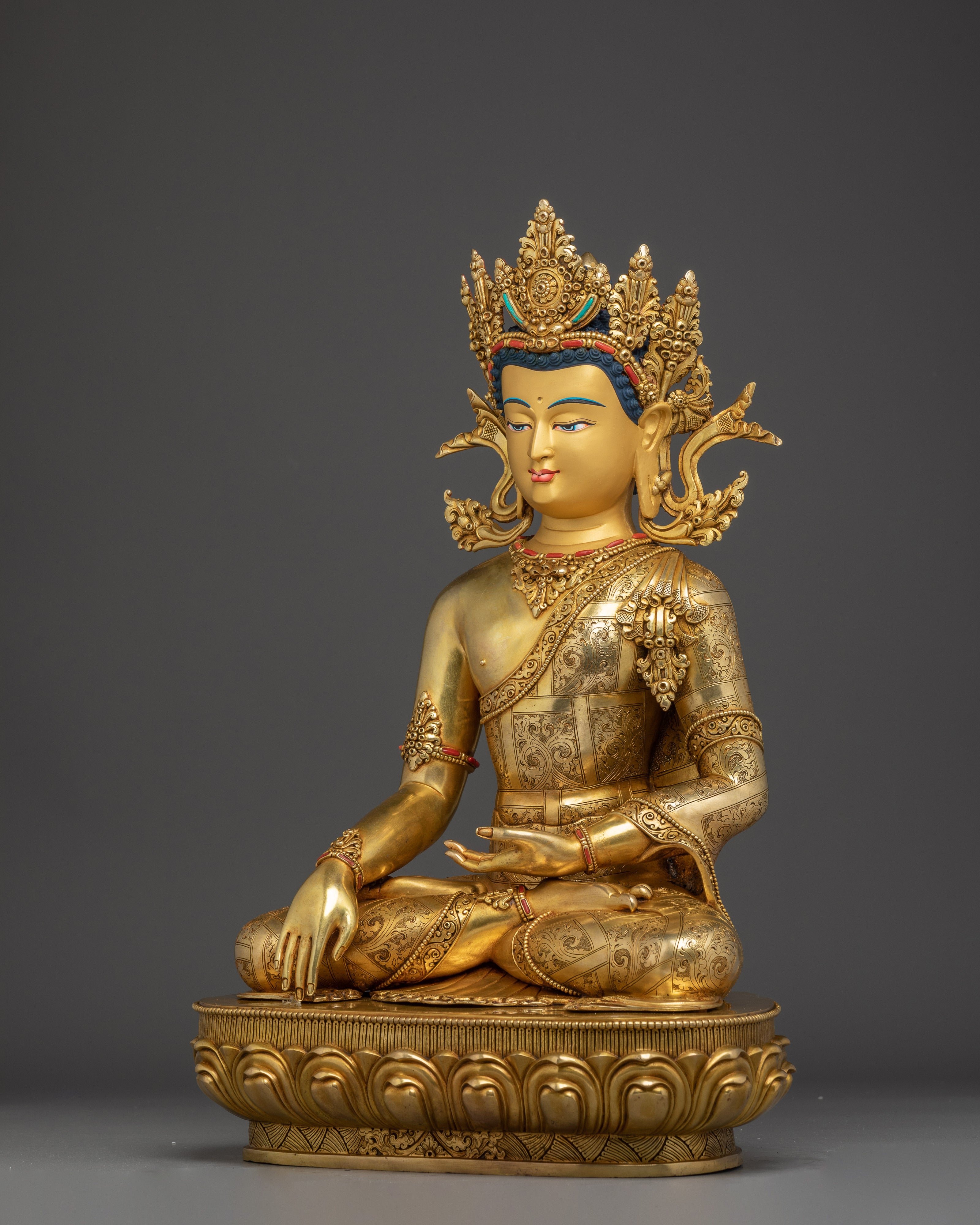 Crown Shakyamuni Buddha Art | Mindfulness Symbol