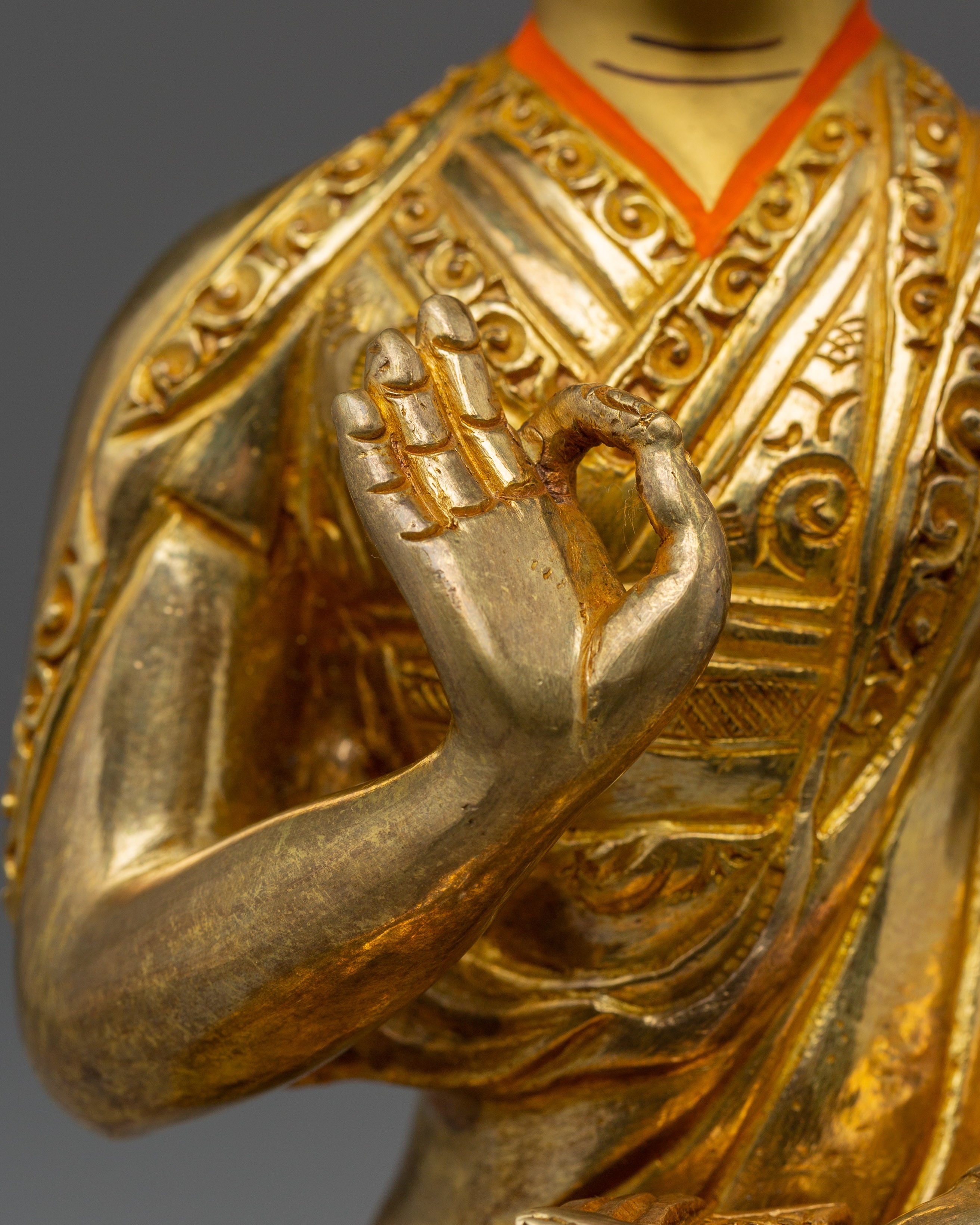 Tsongkhapa, Je Gyaltsab, and Je Khedrup Statues Set | Spiritual Enlightenment and Meditation