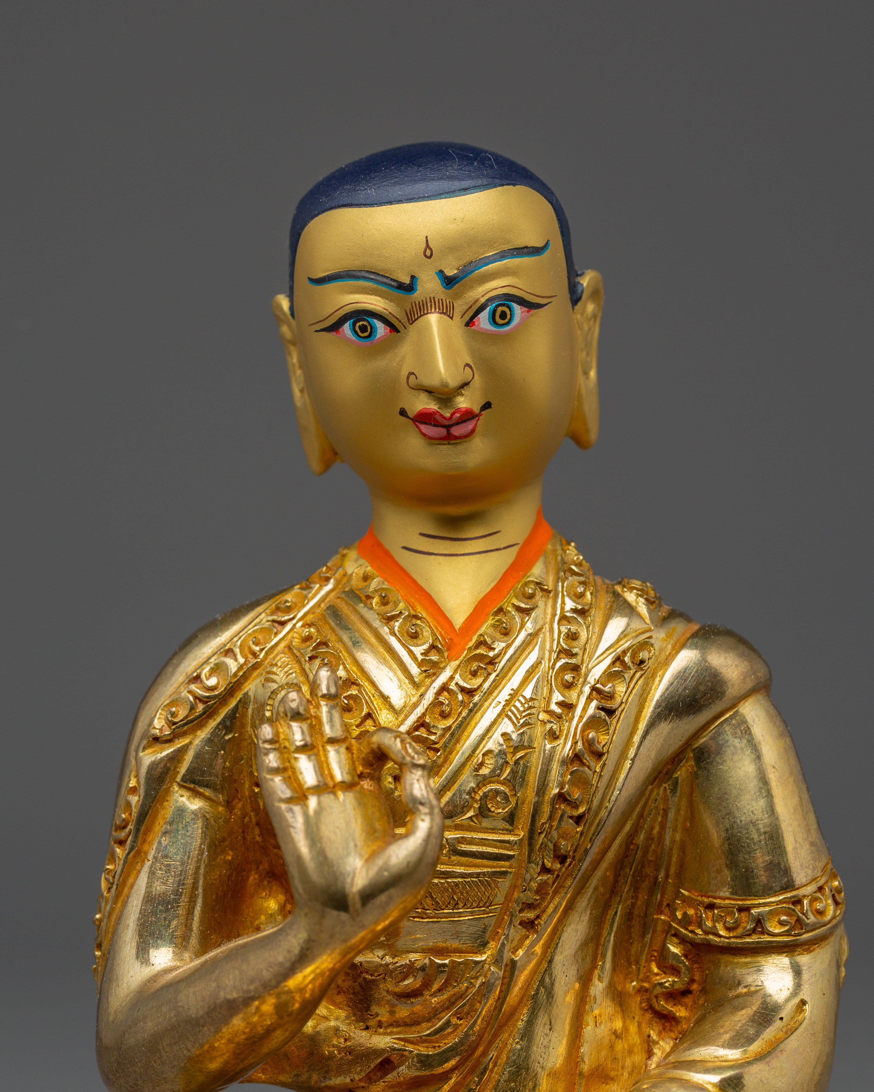 Tsongkhapa, Je Gyaltsab, and Je Khedrup Statues Set | Spiritual Enlightenment and Meditation