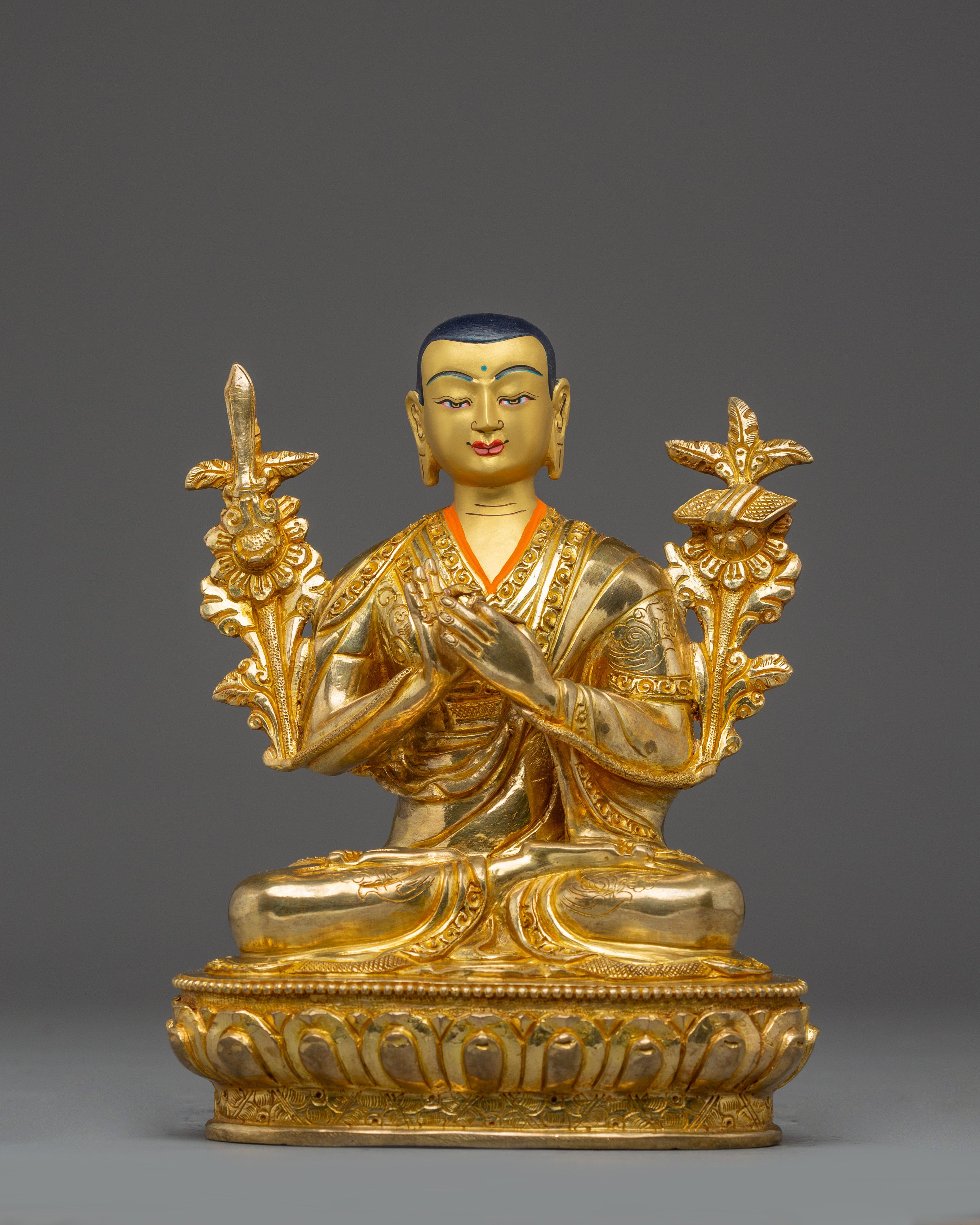 Tsongkhapa, Je Gyaltsab, and Je Khedrup Statues Set | Spiritual Enlightenment and Meditation