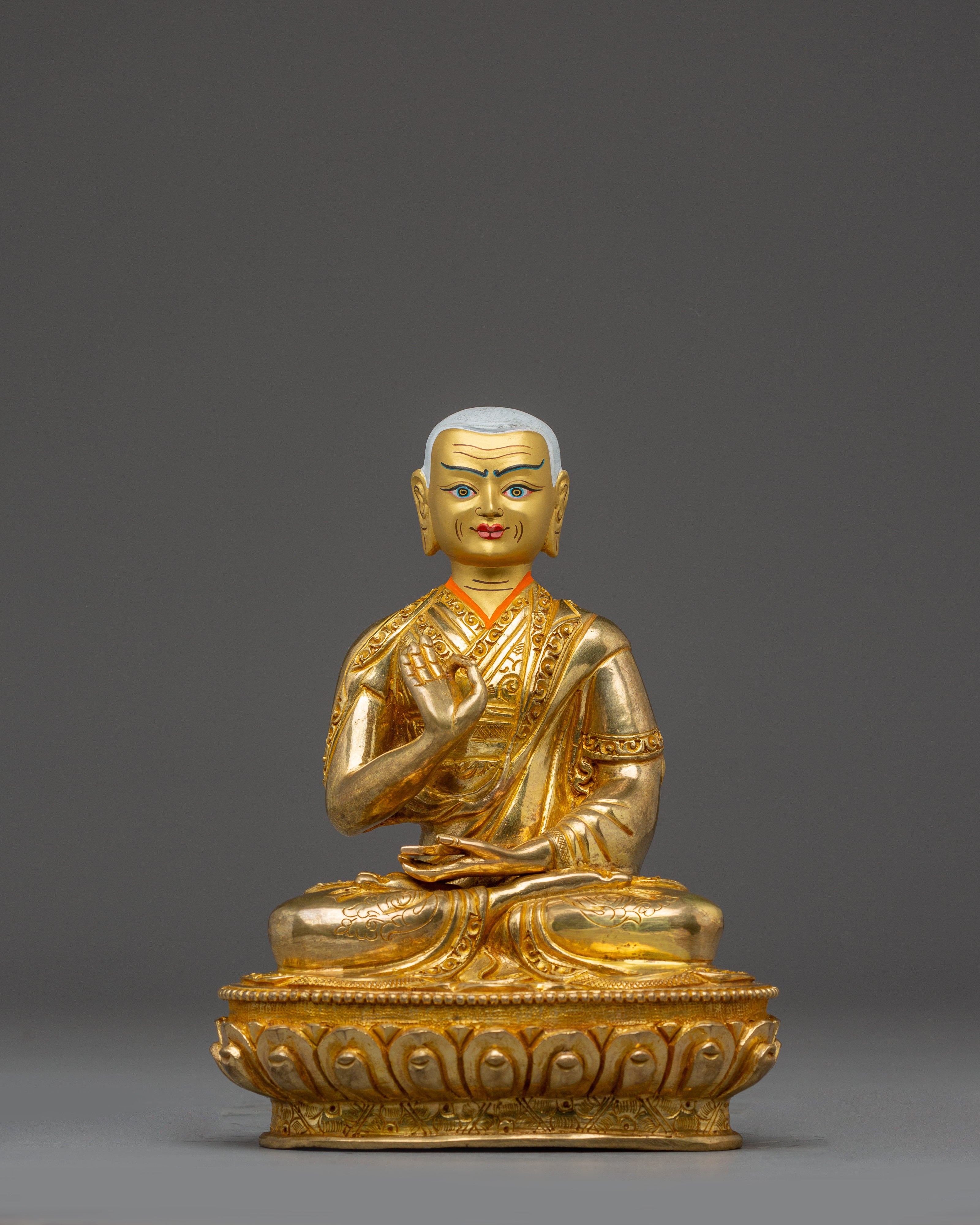 Tsongkhapa, Je Gyaltsab, and Je Khedrup Statues Set | Spiritual Enlightenment and Meditation