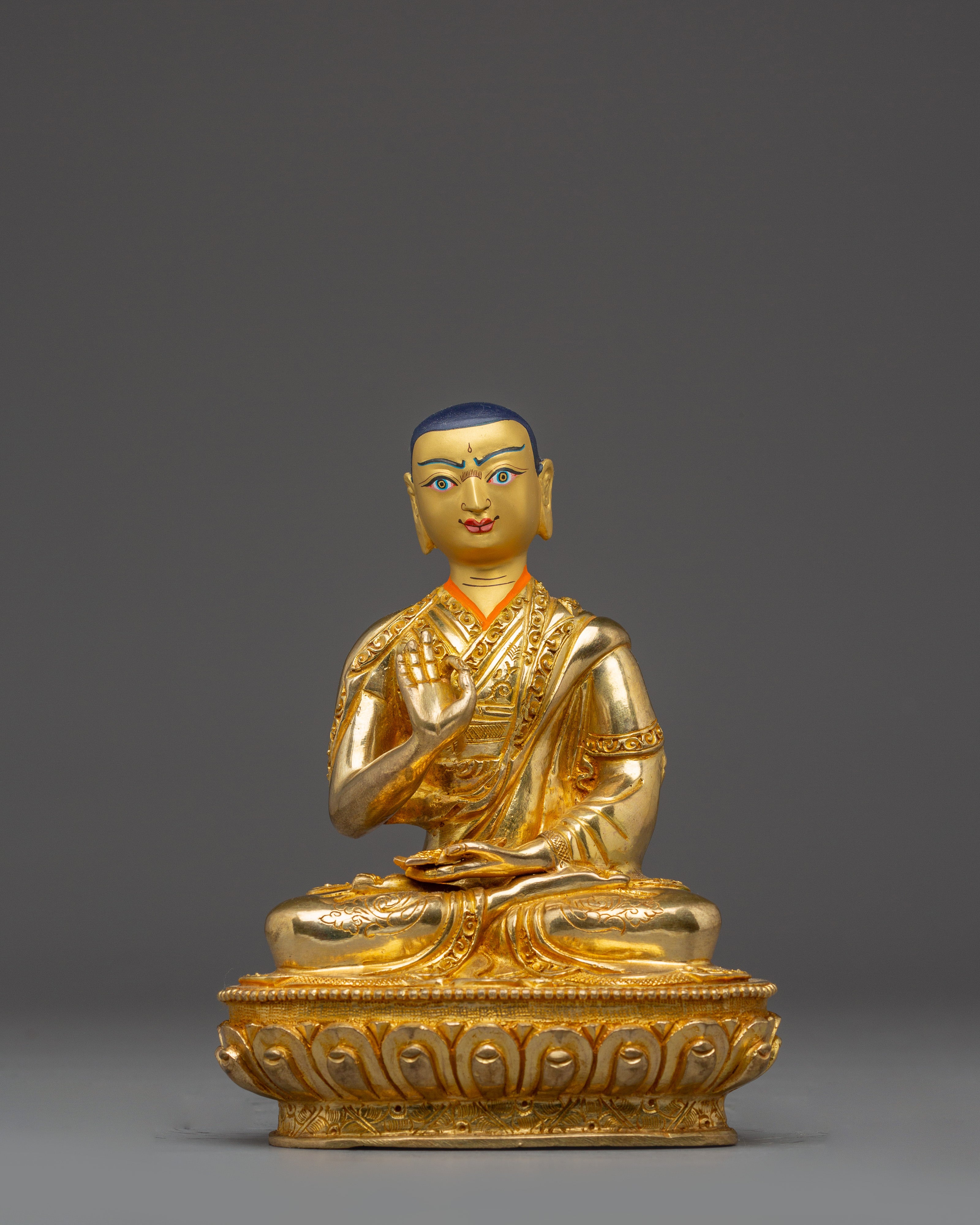 Tsongkhapa, Je Gyaltsab, and Je Khedrup Statues Set | Spiritual Enlightenment and Meditation