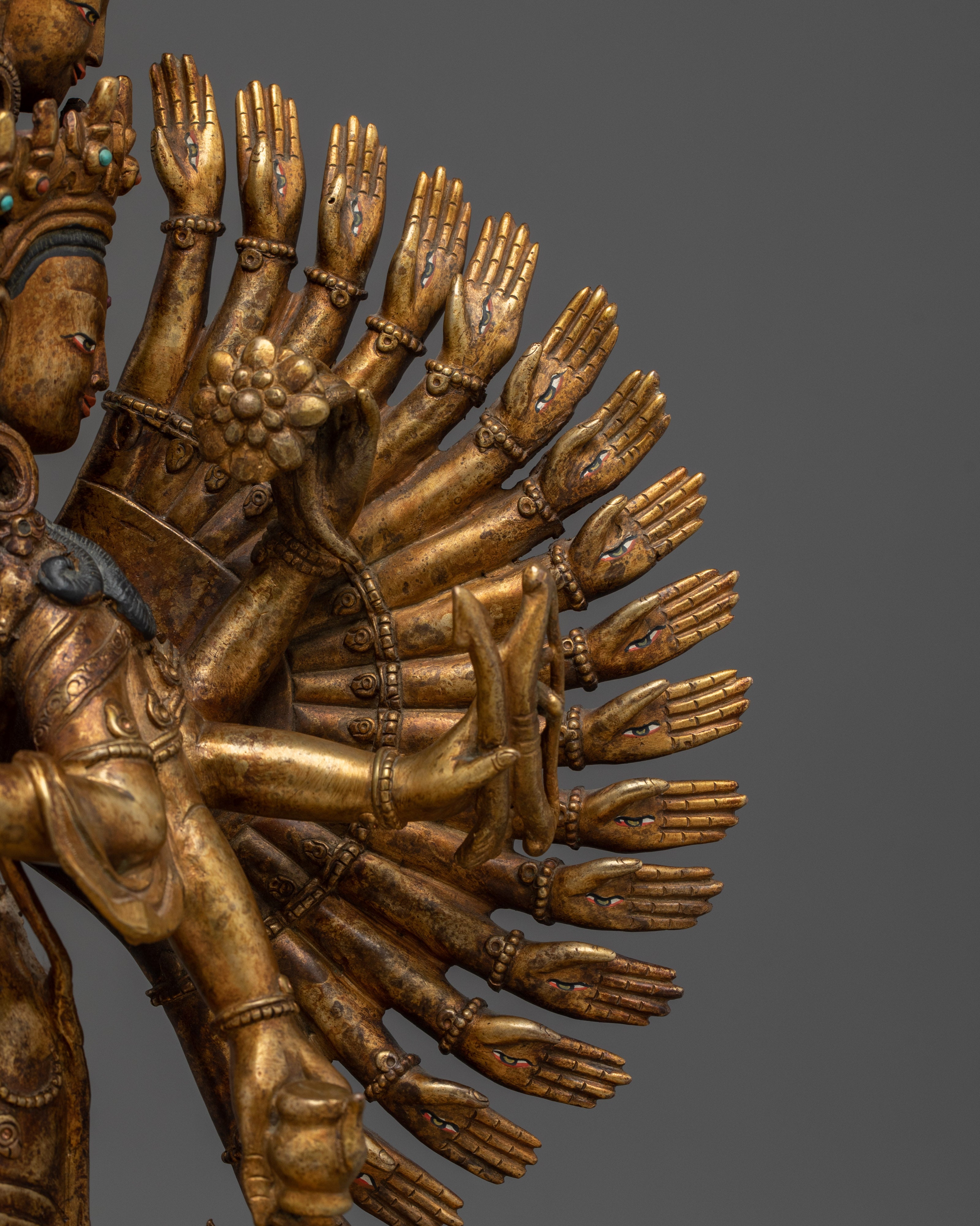 Handcrafted Chenrezig With 1000 Arms | Traditional Himalayan Art