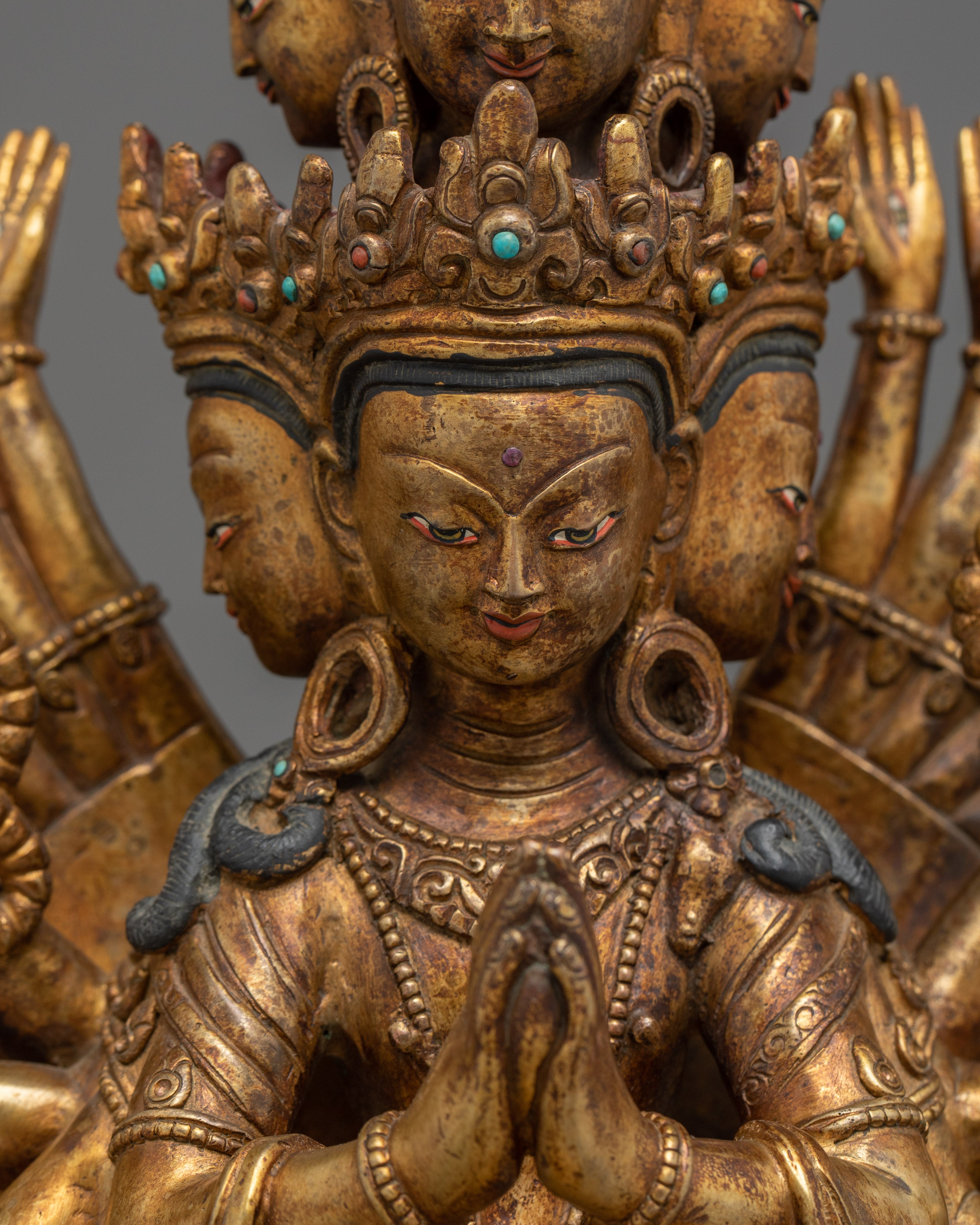 Handcrafted Chenrezig With 1000 Arms | Traditional Himalayan Art