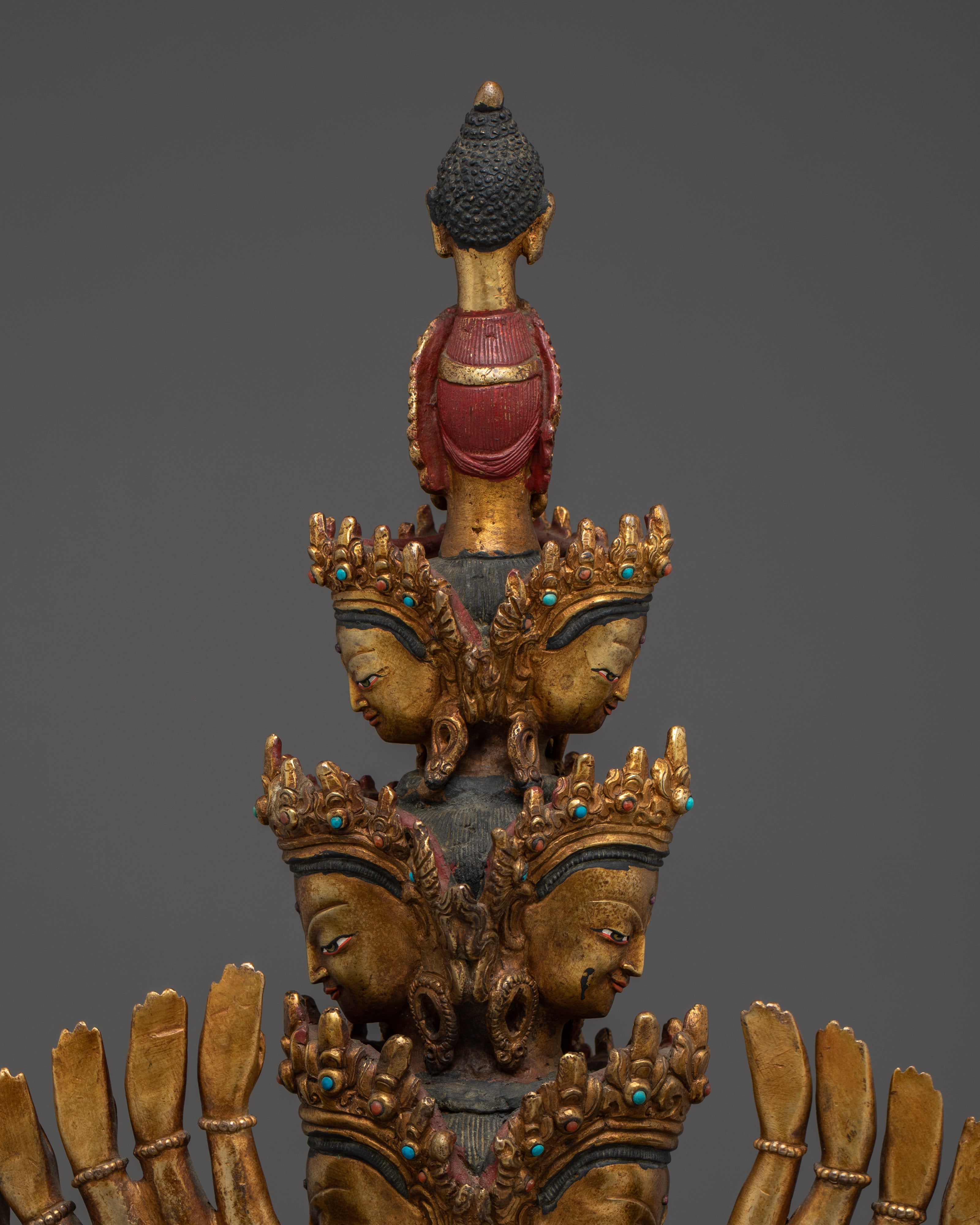 Handcrafted Chenrezig With 1000 Arms | Traditional Himalayan Art