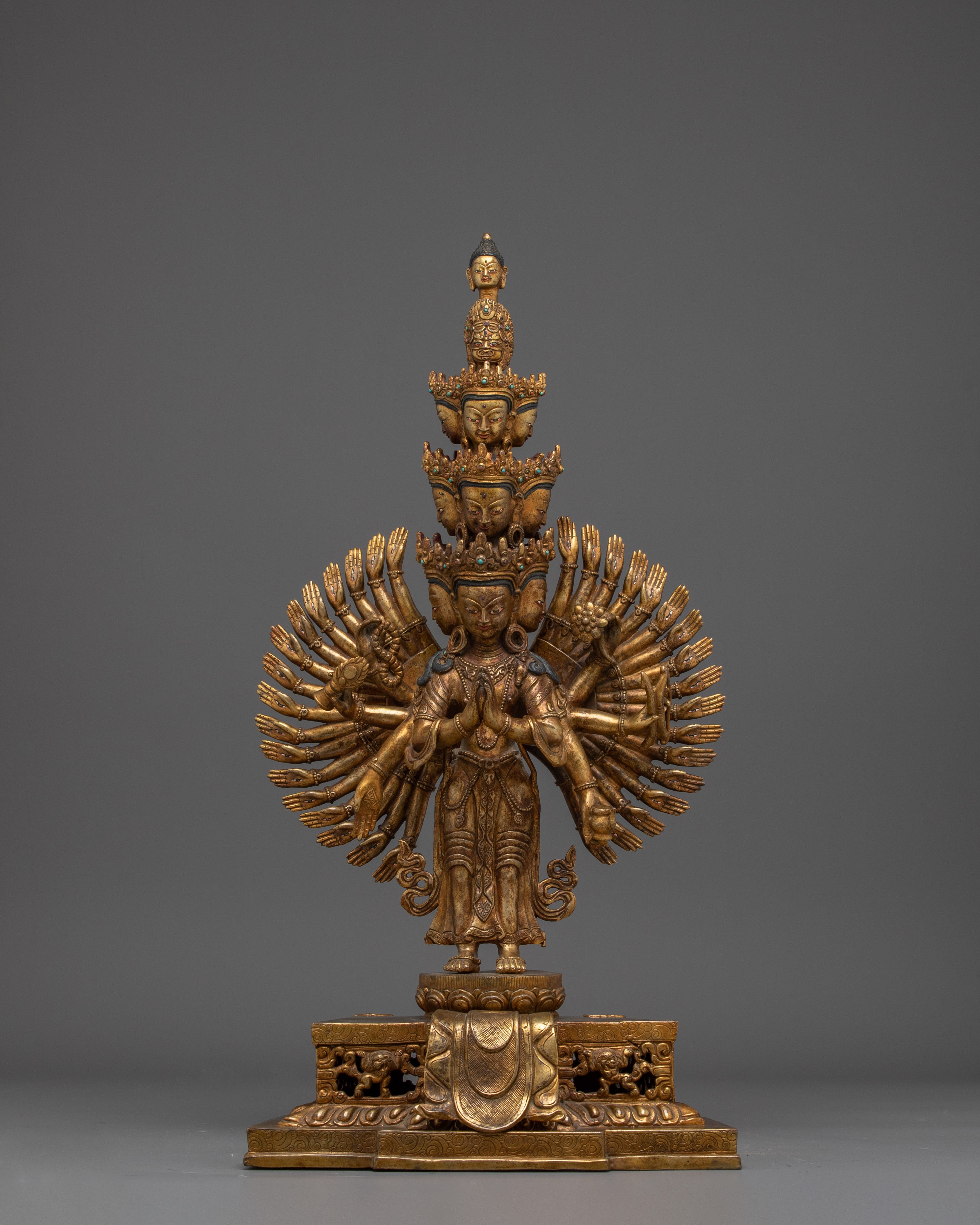 Handcrafted Chenrezig With 1000 Arms | Traditional Himalayan Art