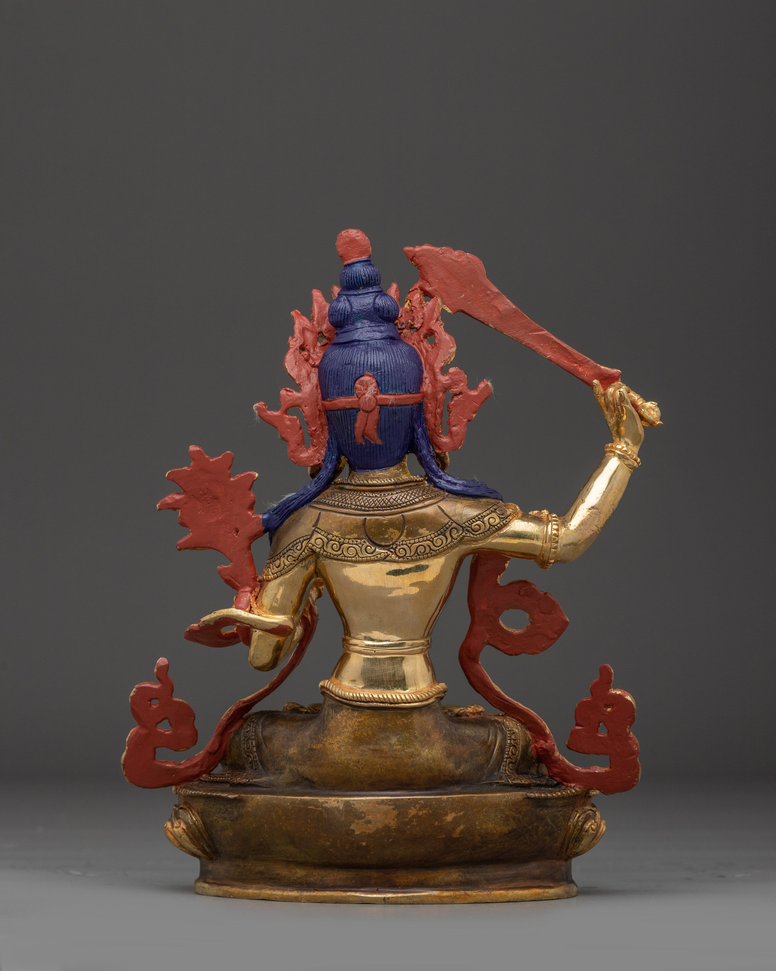 Manjushri Statue for Spiritual Enlightenment | Spiritual Wisdom Sculpture for Altar