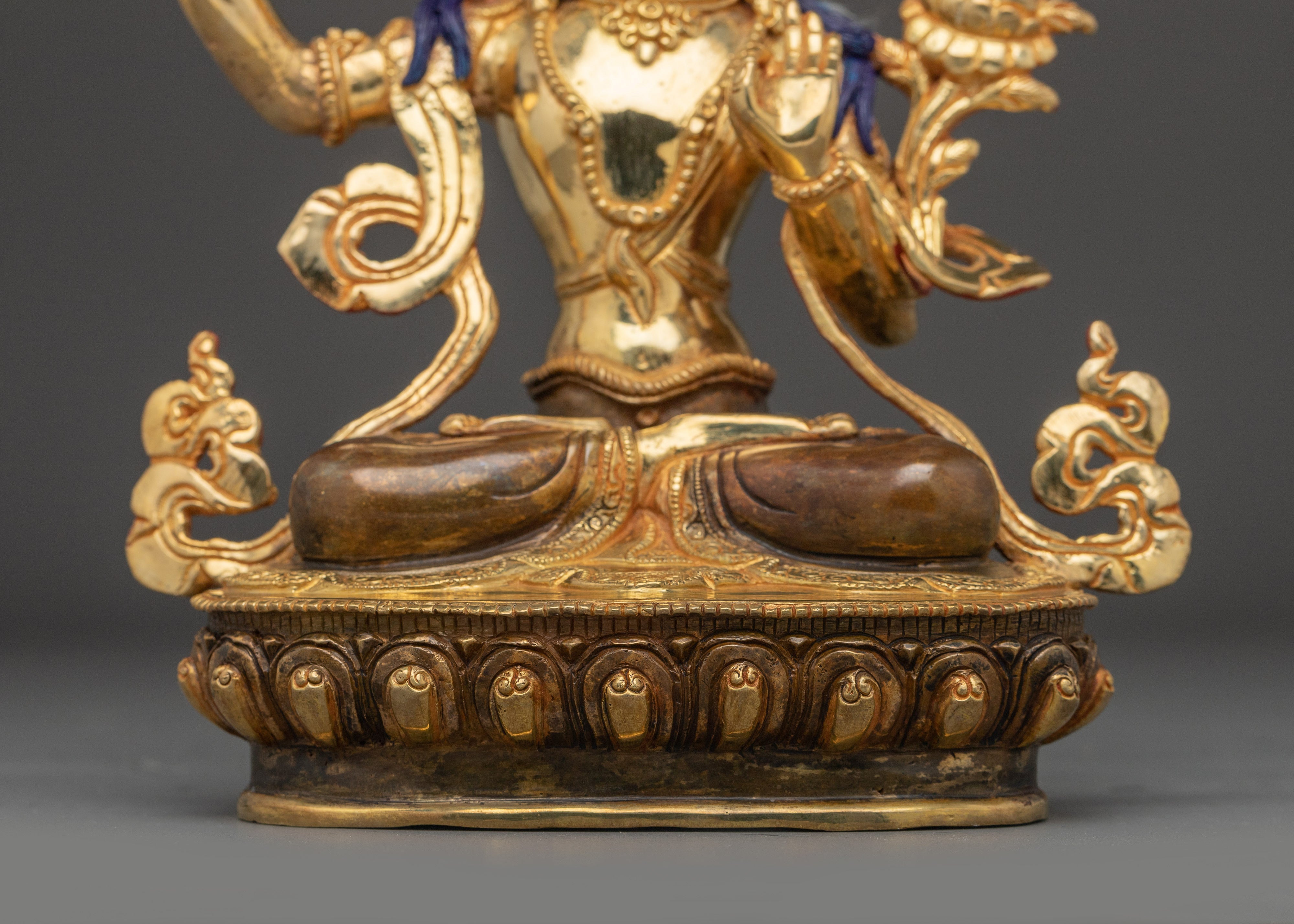 Manjushri Statue for Spiritual Enlightenment | Spiritual Wisdom Sculpture for Altar