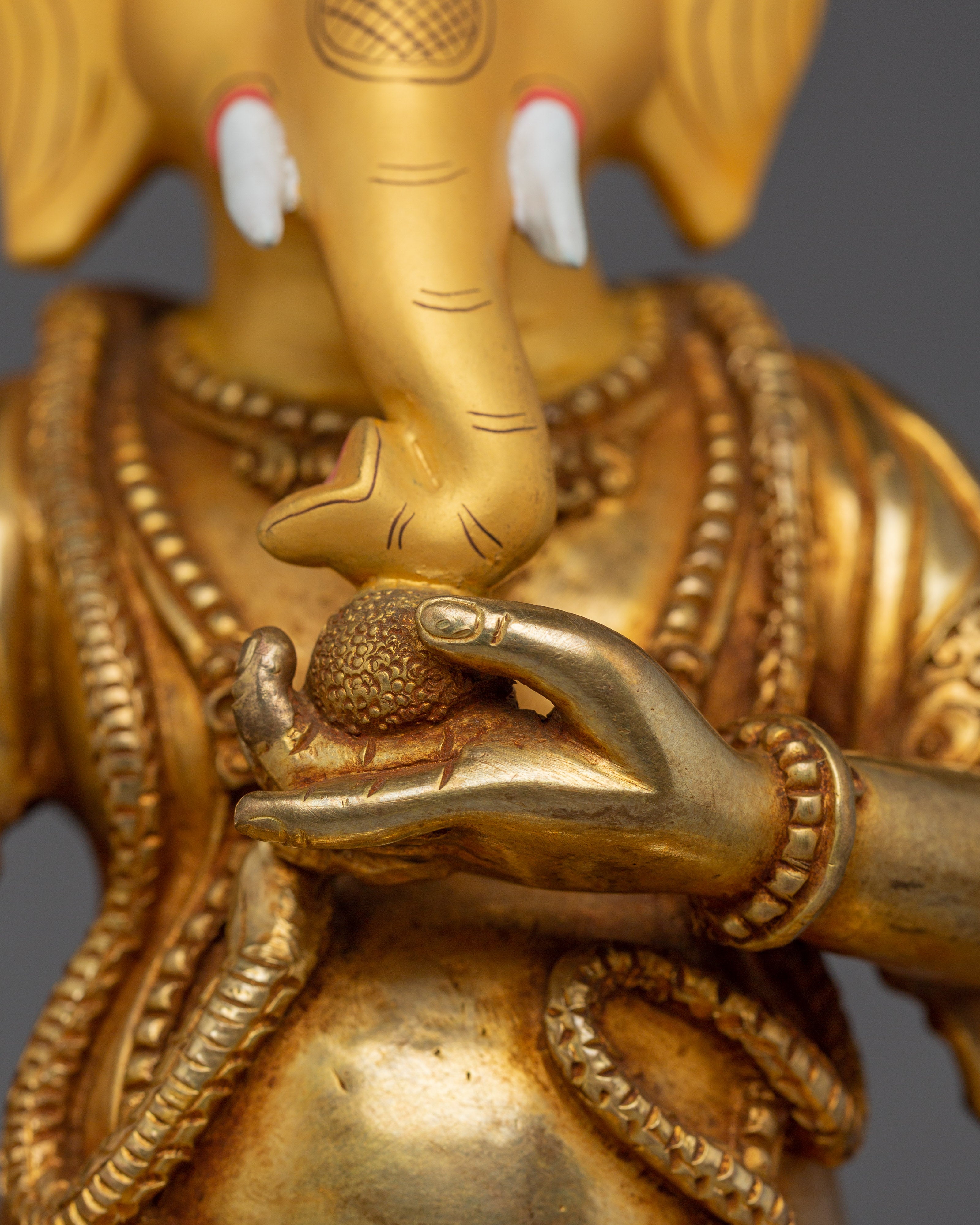 Ganesh 24k Gold Gilded and Copper Art | Symbol of Prosperity, Wisdom, and Protection