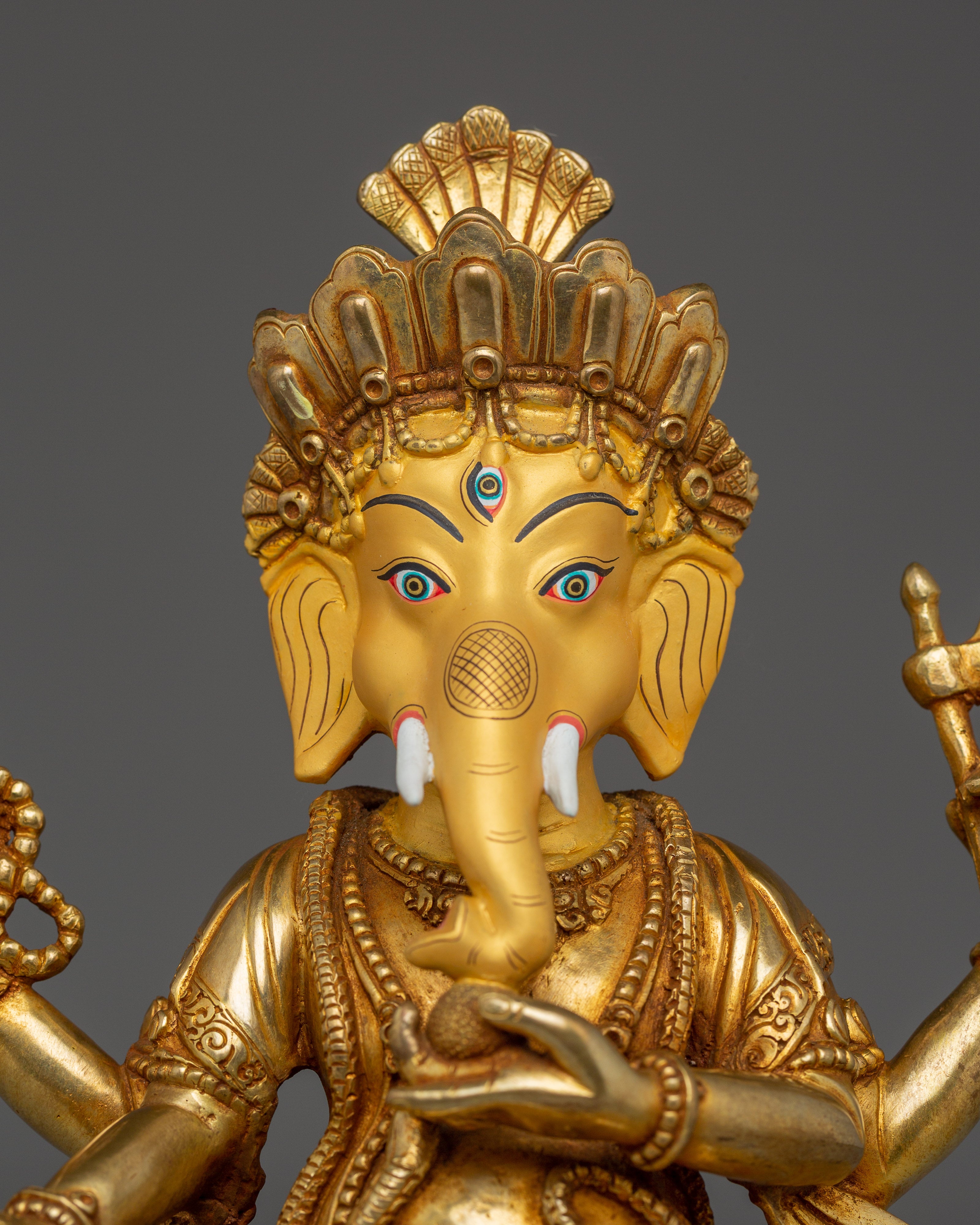 Ganesh 24k Gold Gilded and Copper Art | Symbol of Prosperity, Wisdom, and Protection
