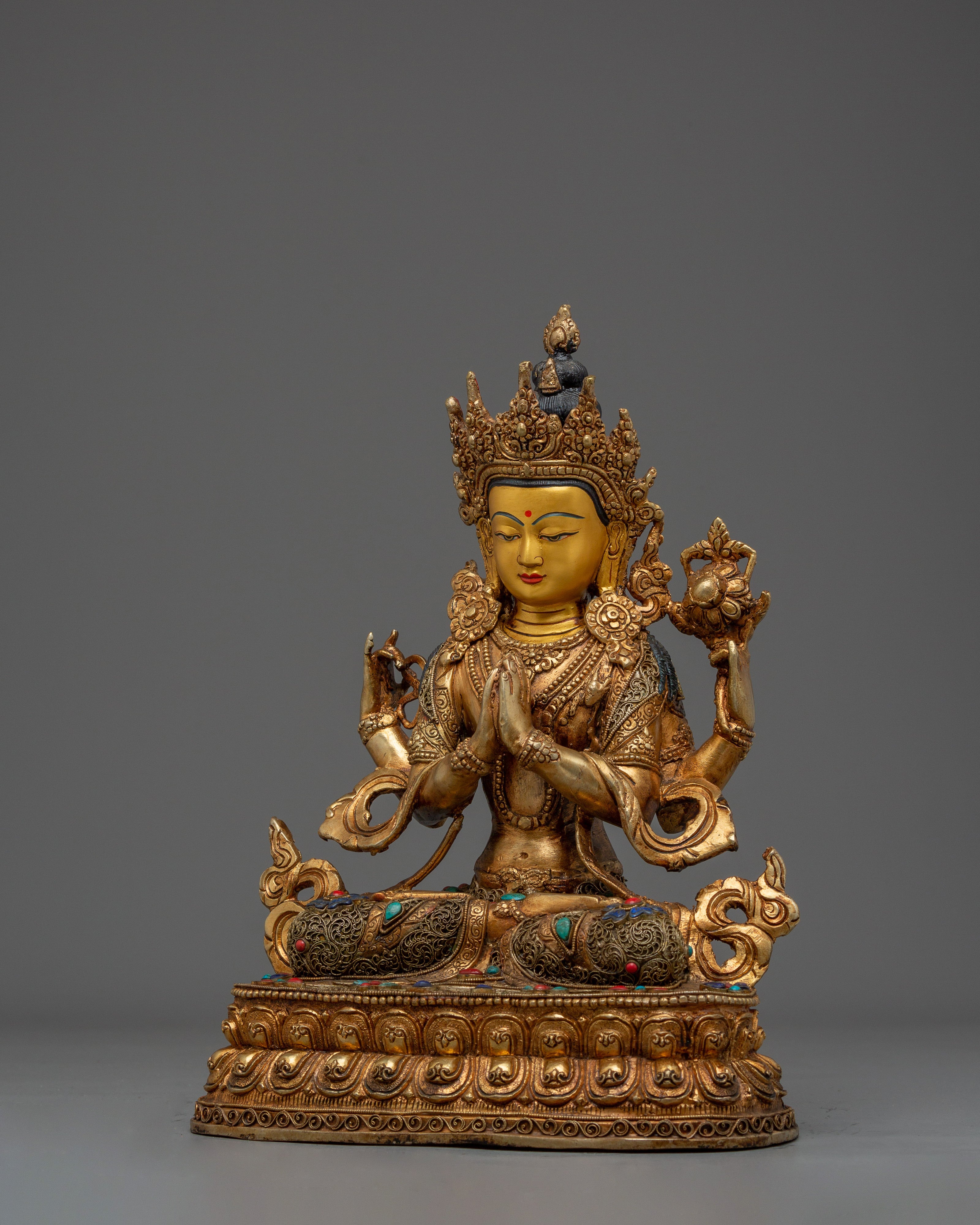 Spiritual Guardian Chenrezig Statue | Sacred Buddhist Art