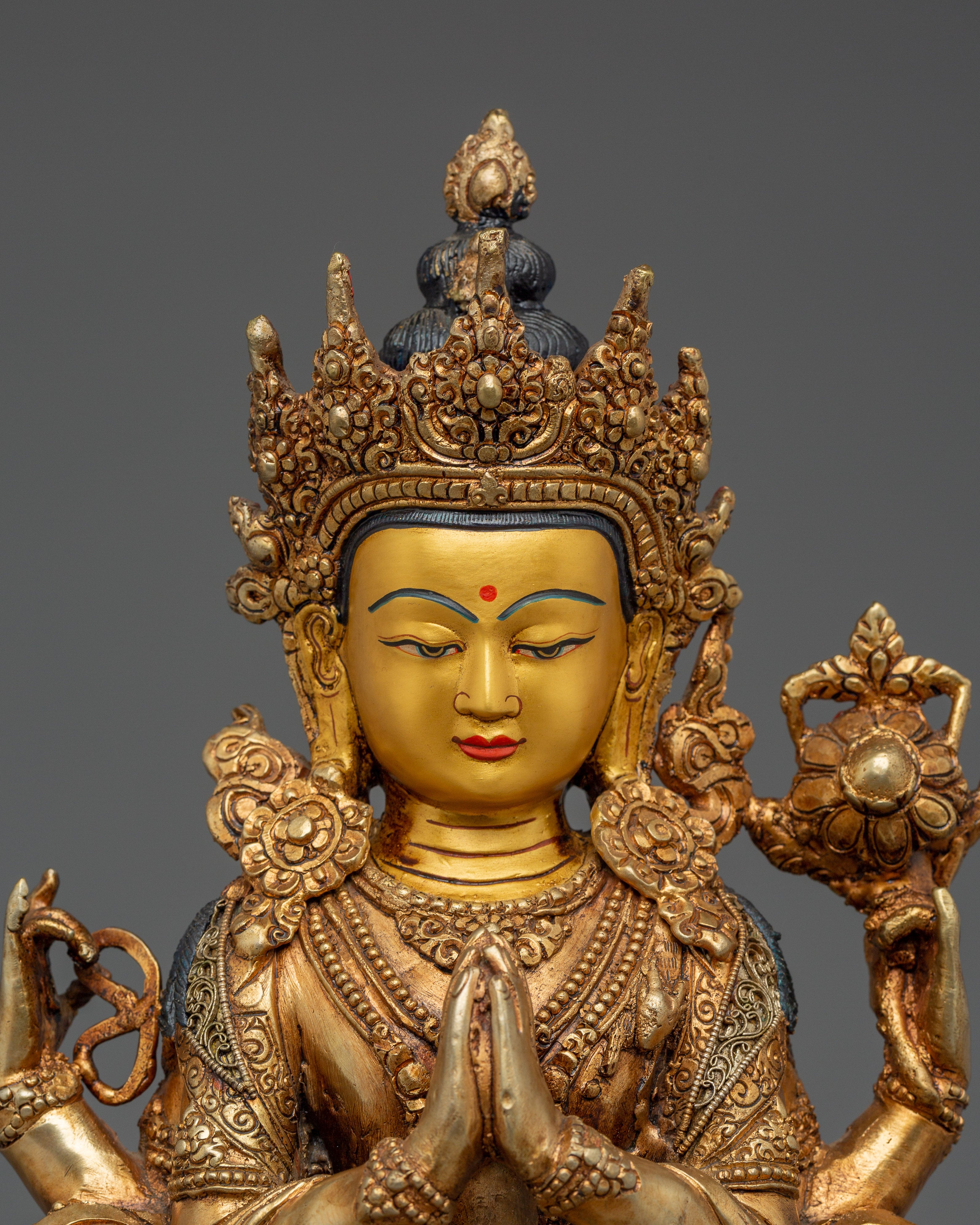 Spiritual Guardian Chenrezig Statue | Sacred Buddhist Art