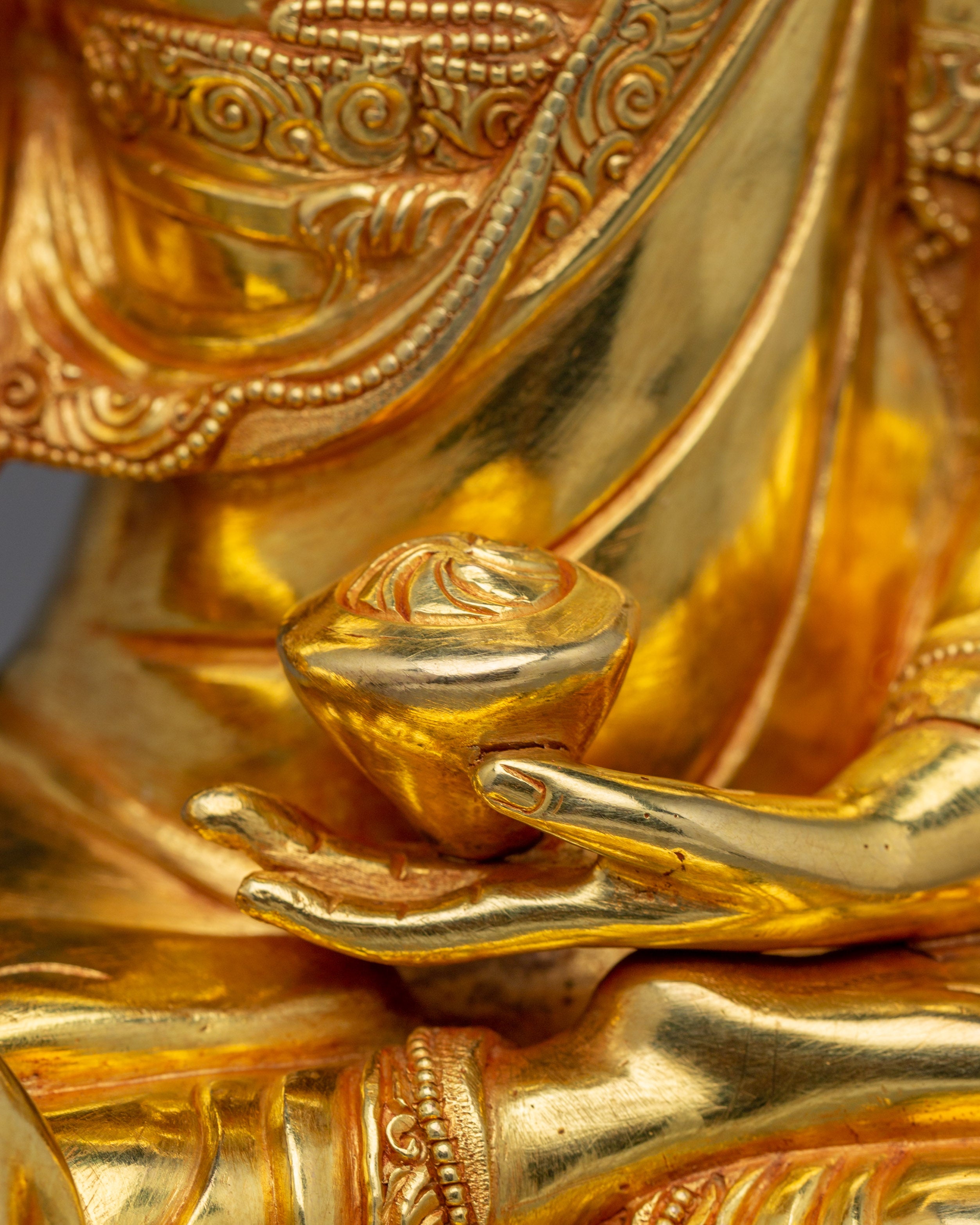 Shakyamuni Buddha, Historical  Enlightened One | Gold-Gilded Sculpture for Peace