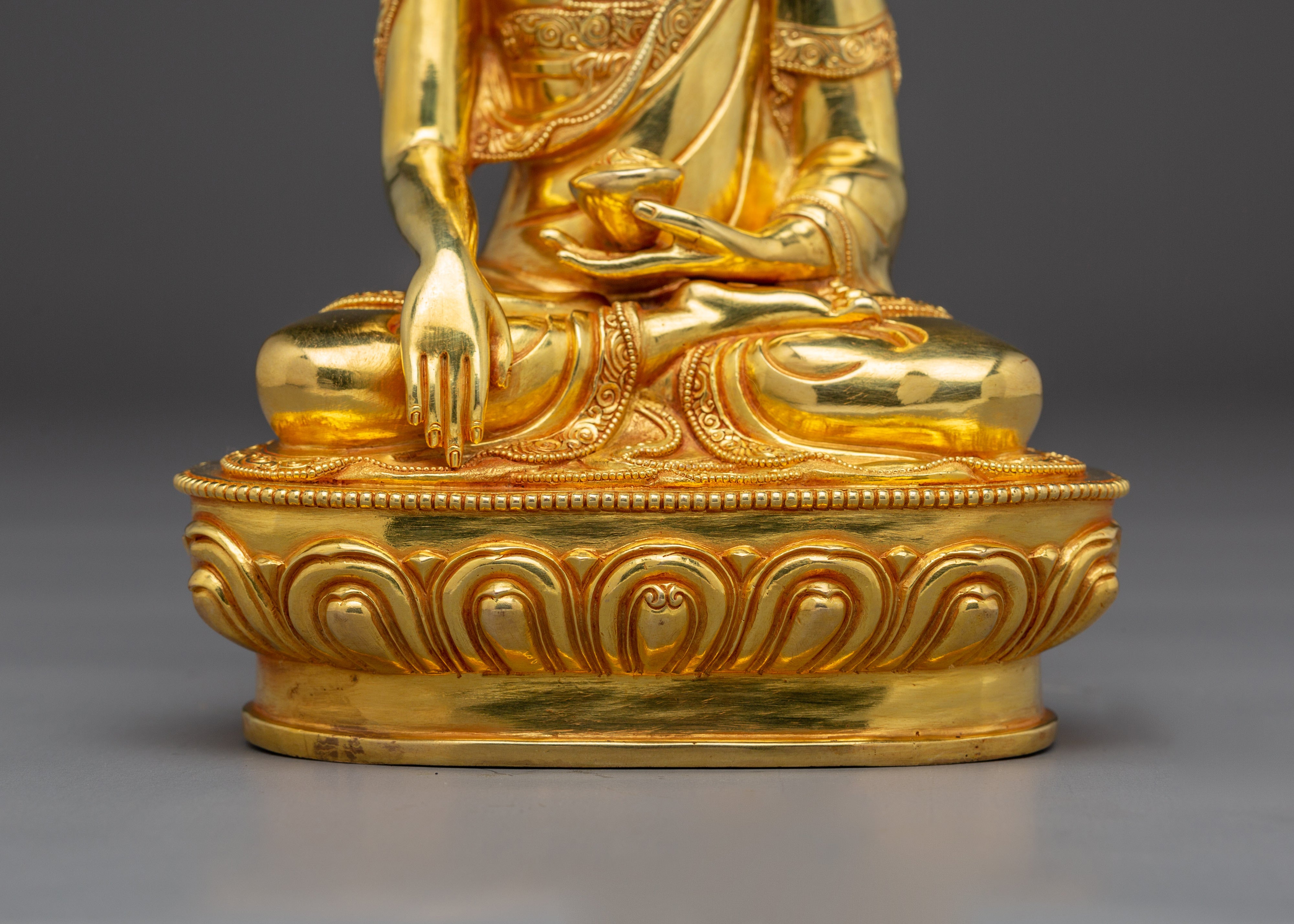 Shakyamuni Buddha, Historical  Enlightened One | Gold-Gilded Sculpture for Peace