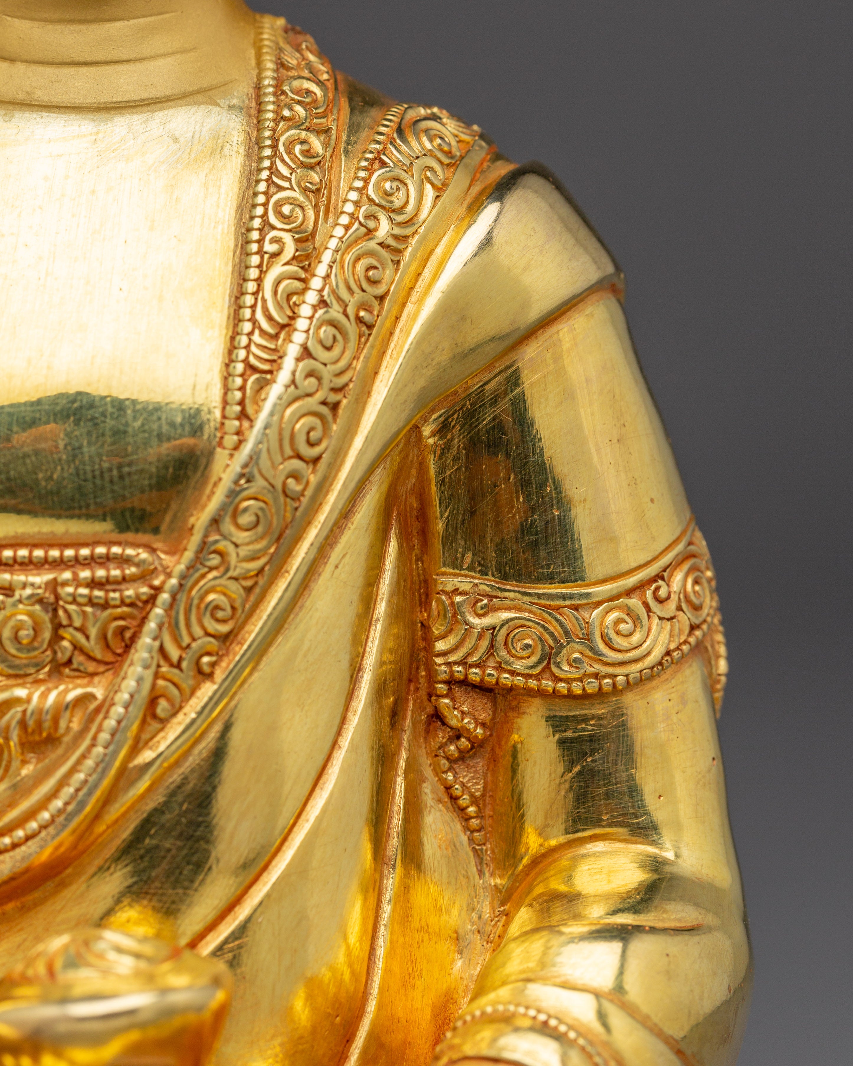 Shakyamuni Buddha, Historical  Enlightened One | Gold-Gilded Sculpture for Peace