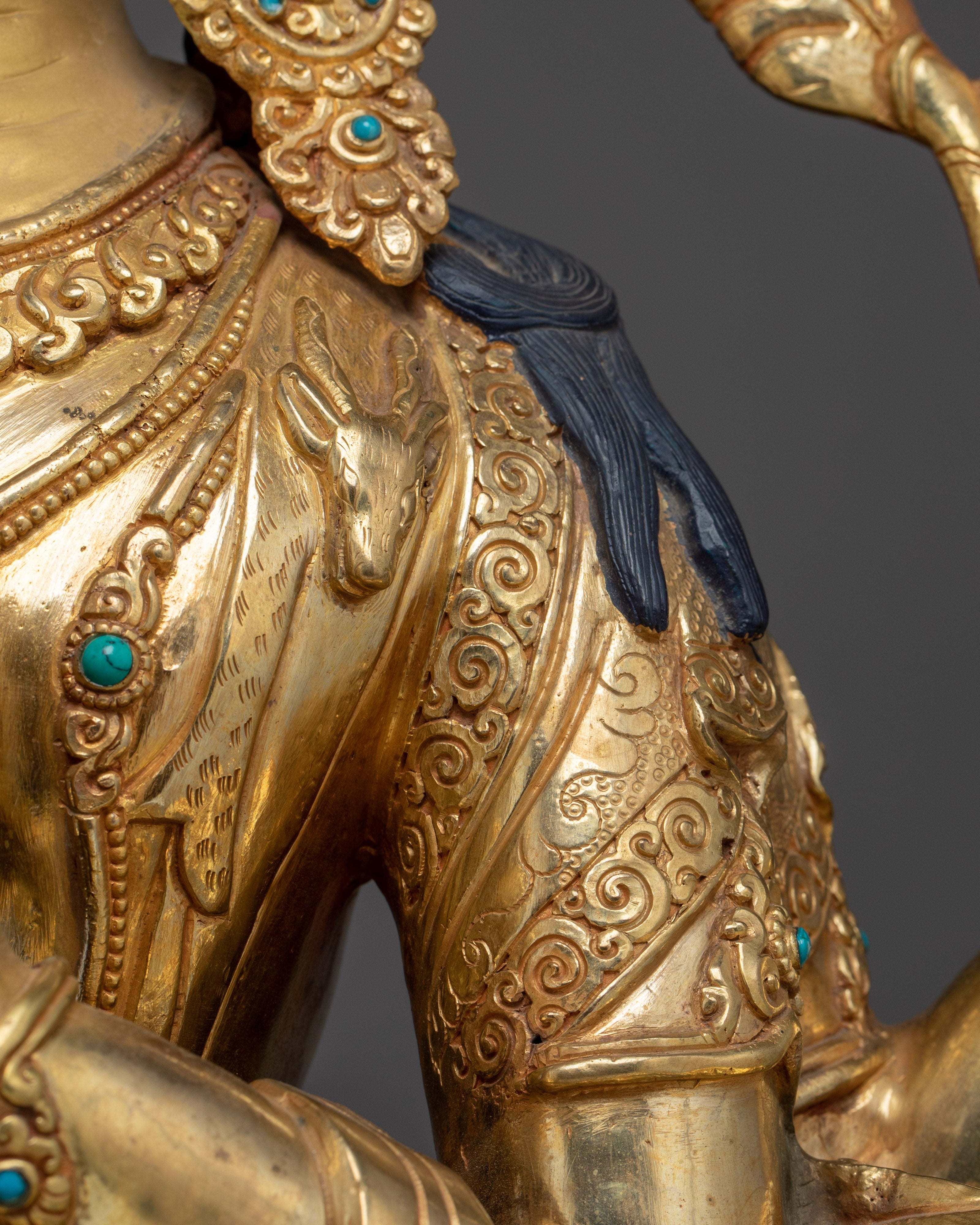 Golden Sculpture of Chenrezig | Also Known as Avalokiteshvara