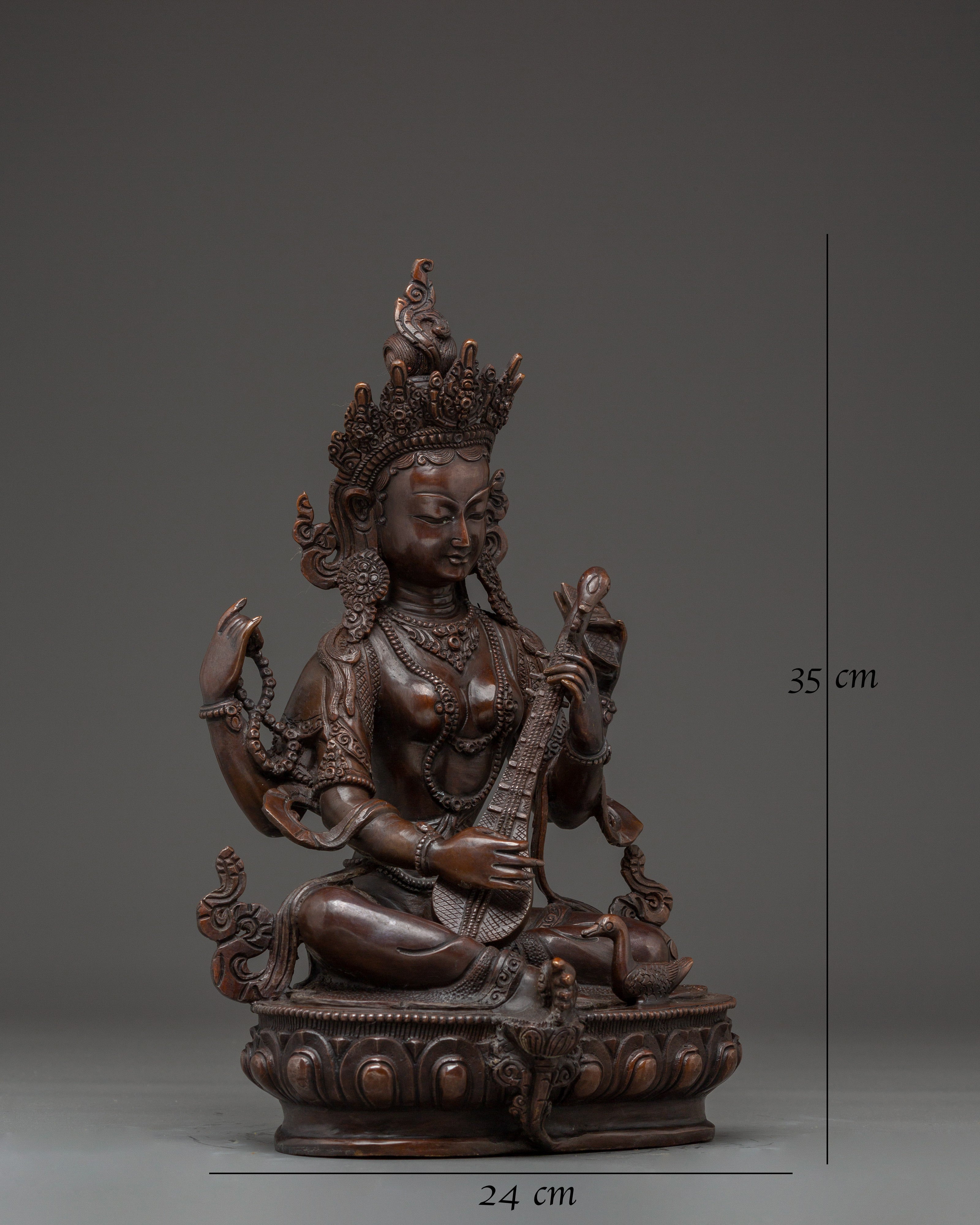 Saraswati Statue: Goddess of Wisdom 