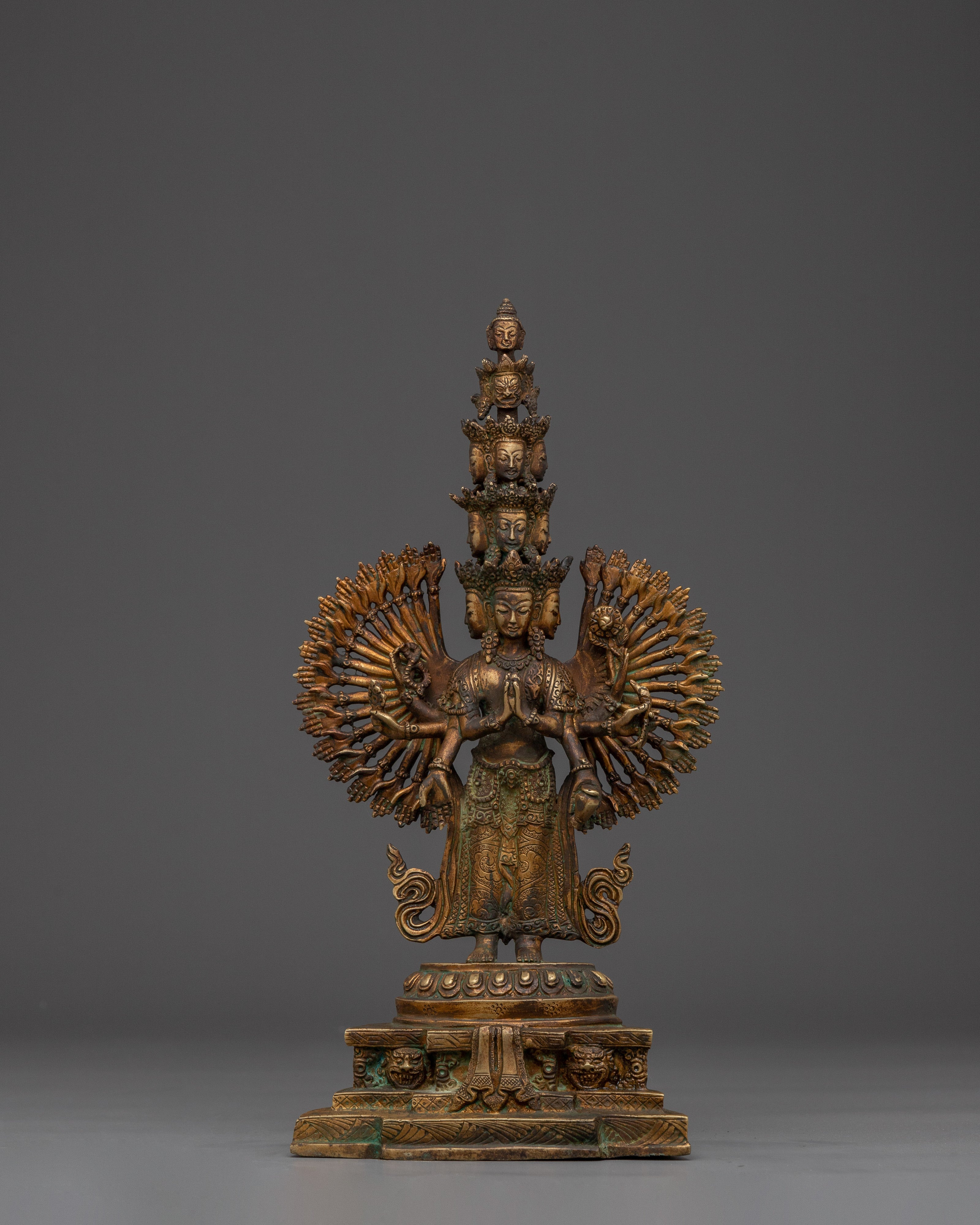 Tibetan 1000 Armed Chenrezig Statue | Divine Protector of Compassion