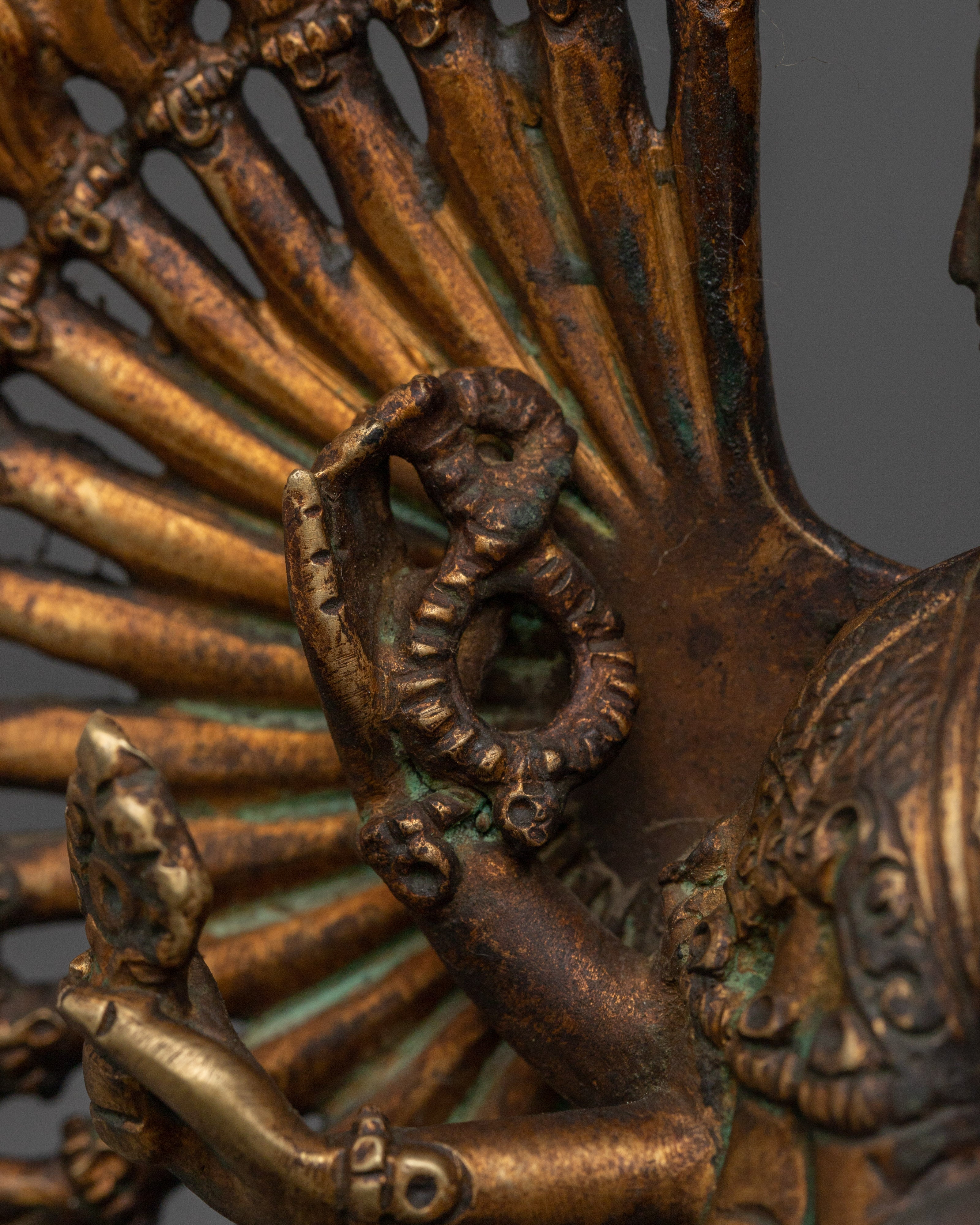 Tibetan 1000 Armed Chenrezig Statue | Divine Protector of Compassion