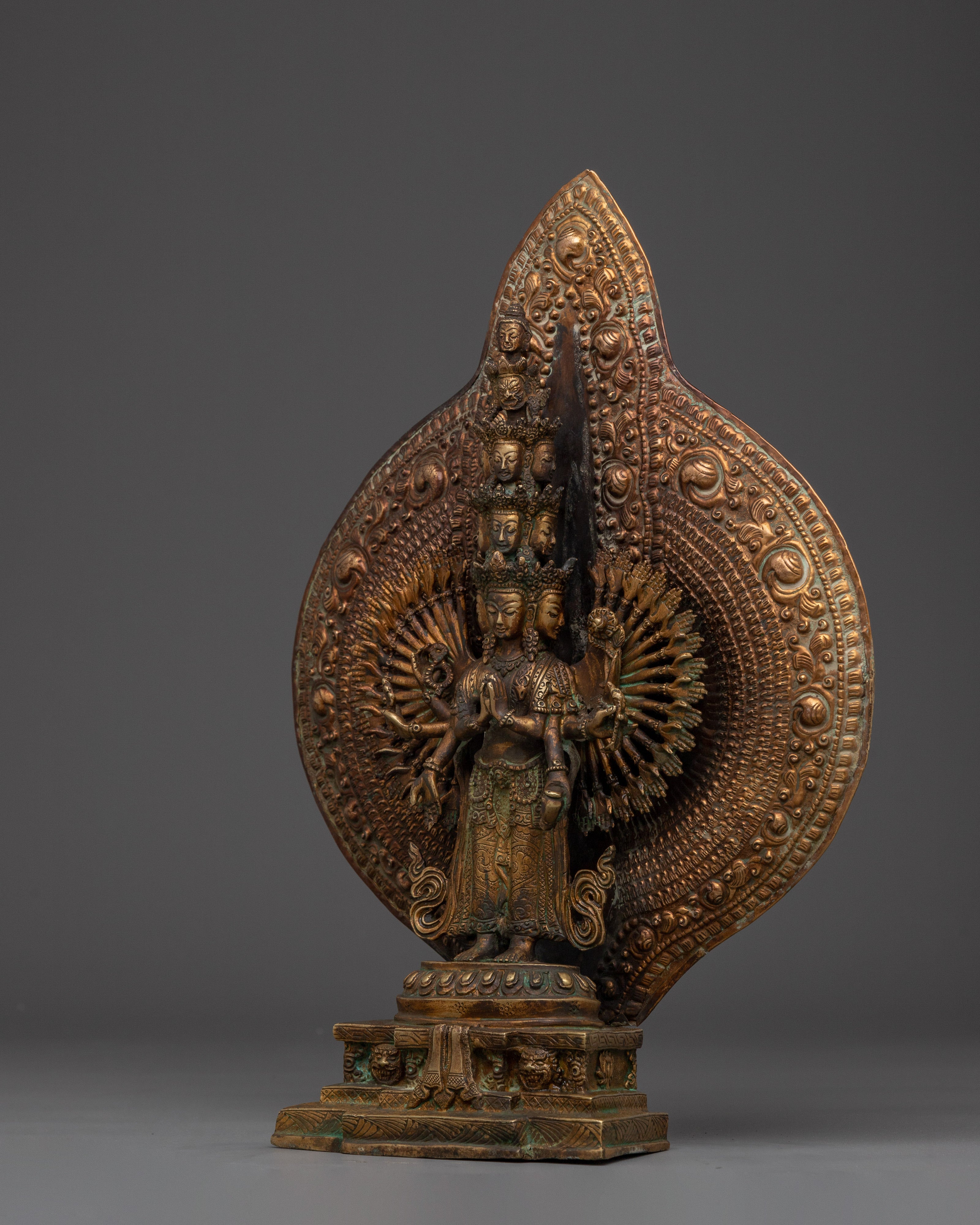 Tibetan 1000 Armed Chenrezig Statue | Divine Protector of Compassion