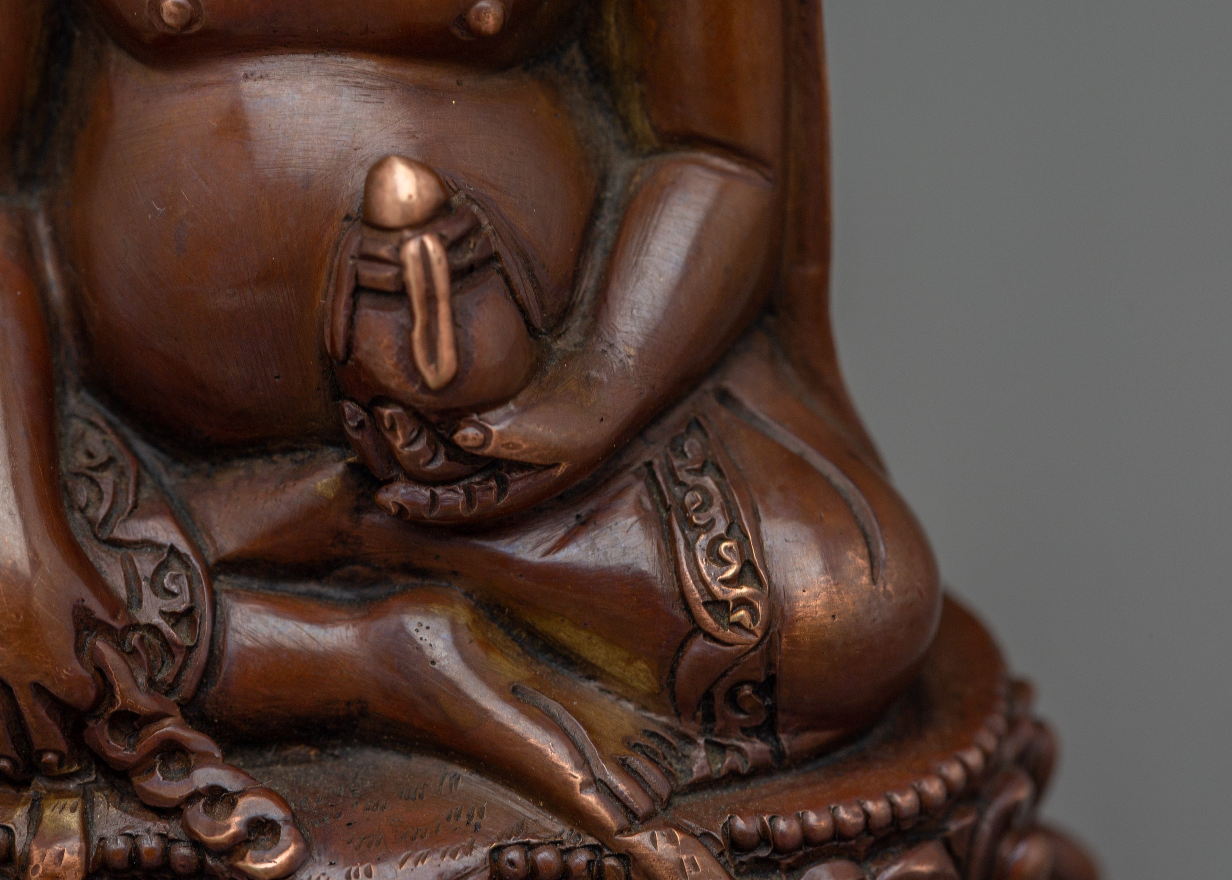 Oxidized Copper Thangtong Gyalpo Statue | Tibetan Deity for Meditation