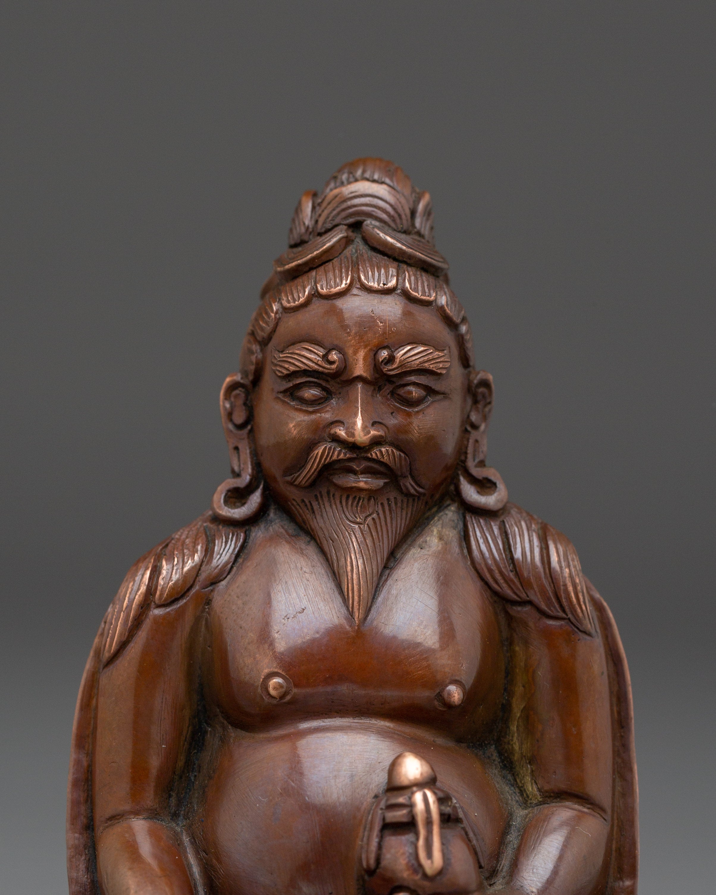 Oxidized Copper Thangtong Gyalpo Statue | Tibetan Deity for Meditation
