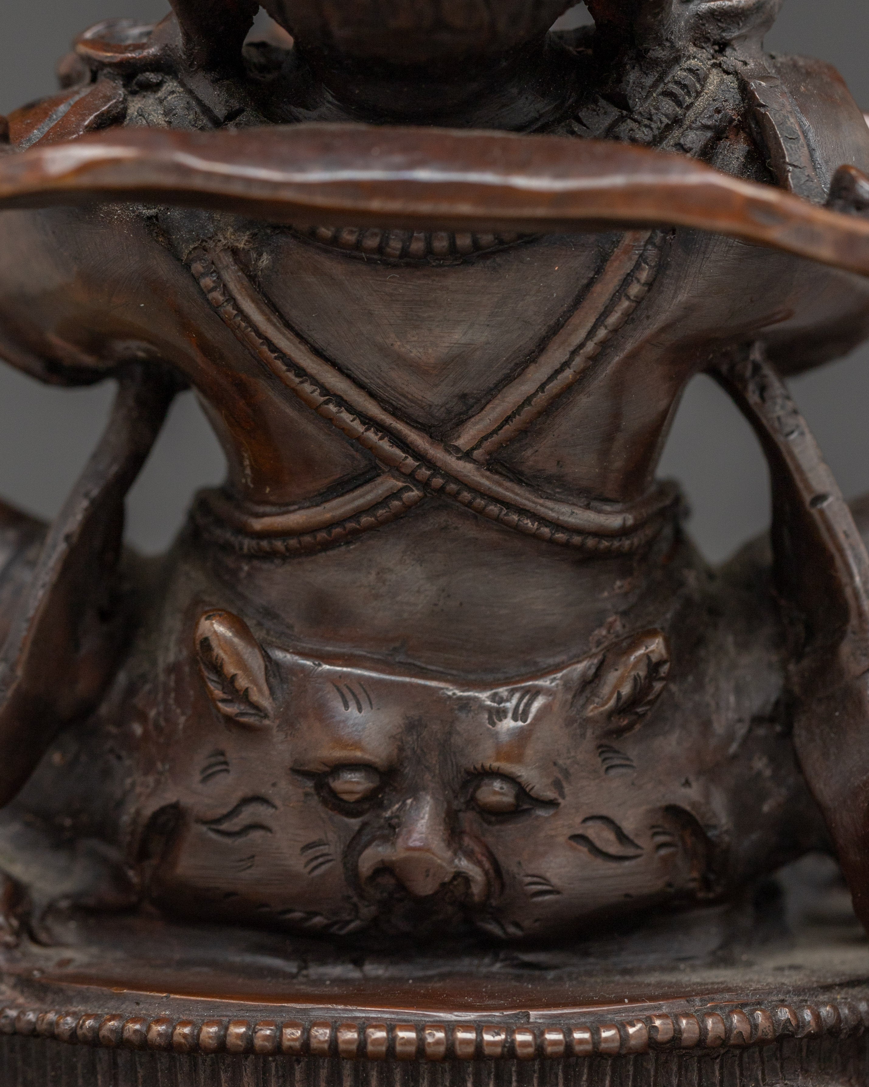 Vajradhaka statue in oxidized copper | Buddhist Protector for Purification Rituals