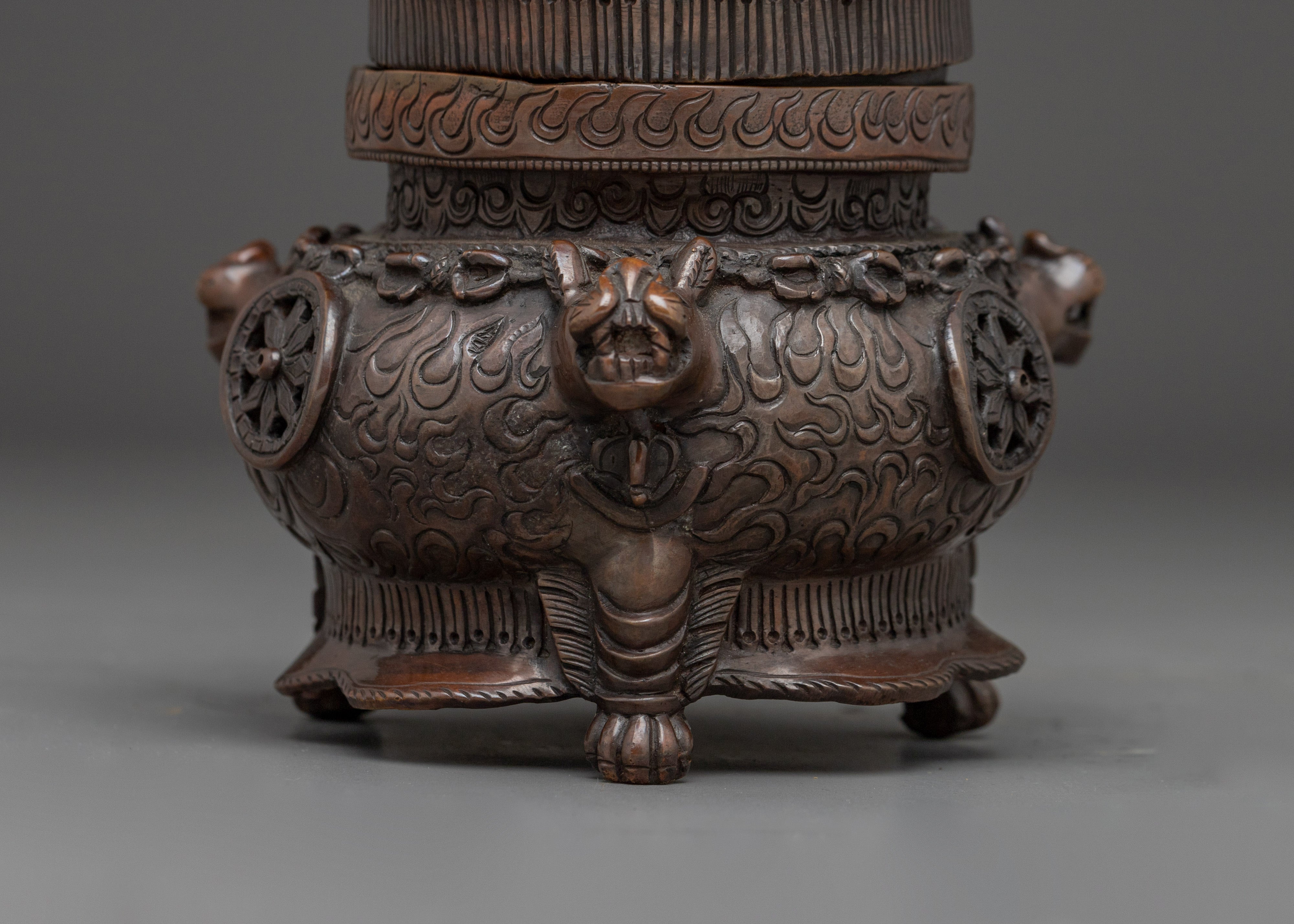 Vajradhaka statue in oxidized copper | Buddhist Protector for Purification Rituals
