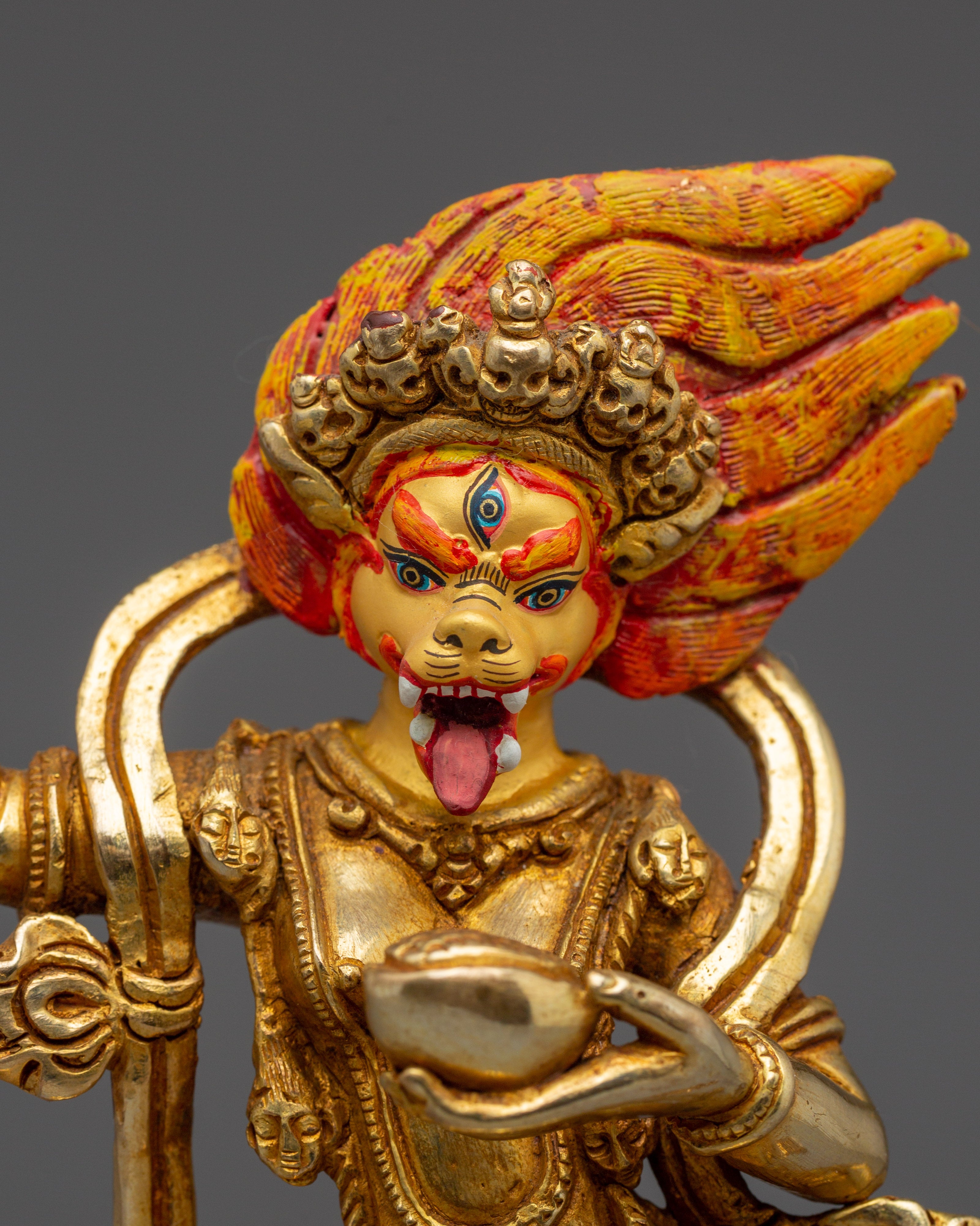 Lion Headed Dakini Simhamukha | Nepali Handcrafted Sculpture