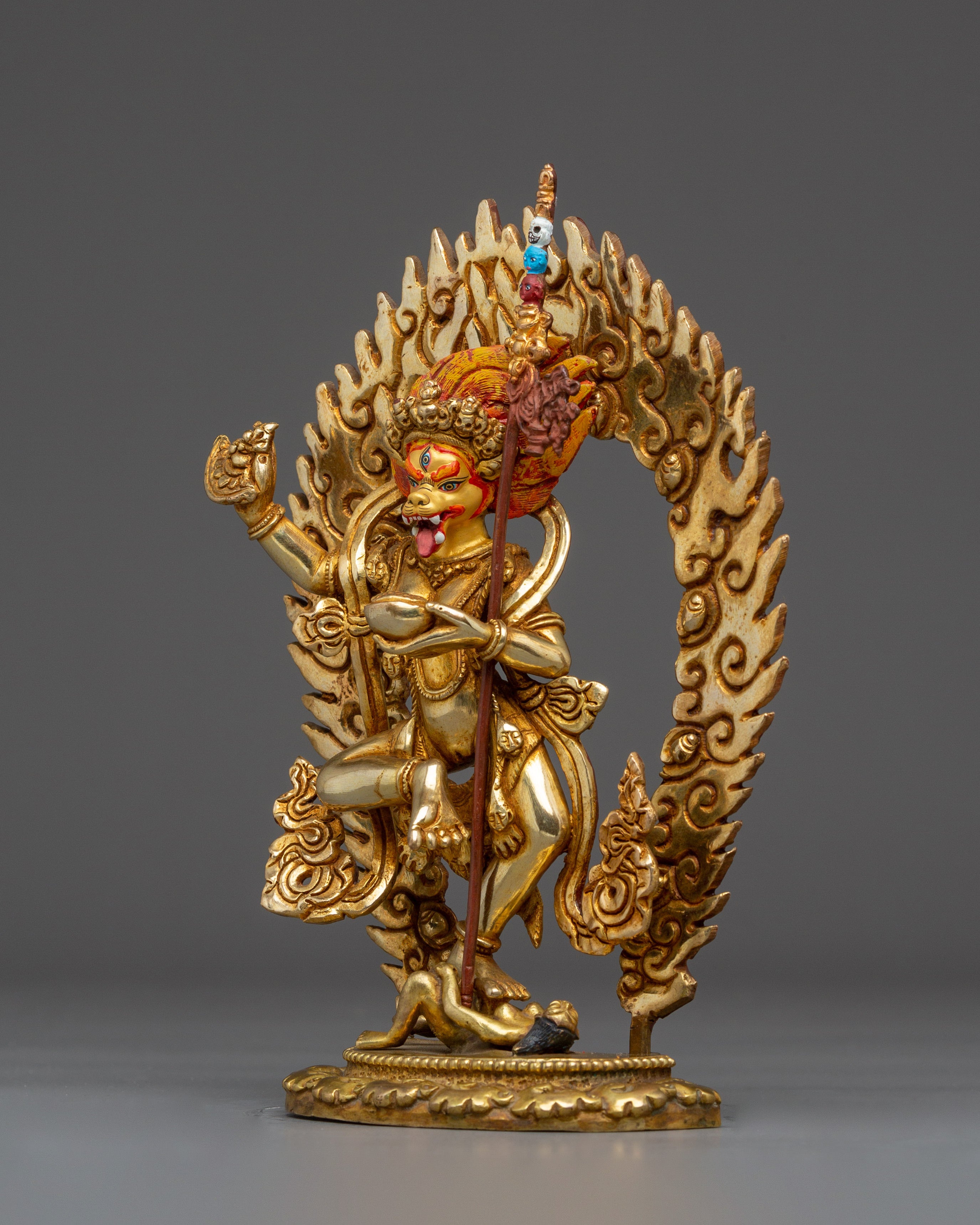 Lion Headed Dakini Simhamukha | Nepali Handcrafted Sculpture