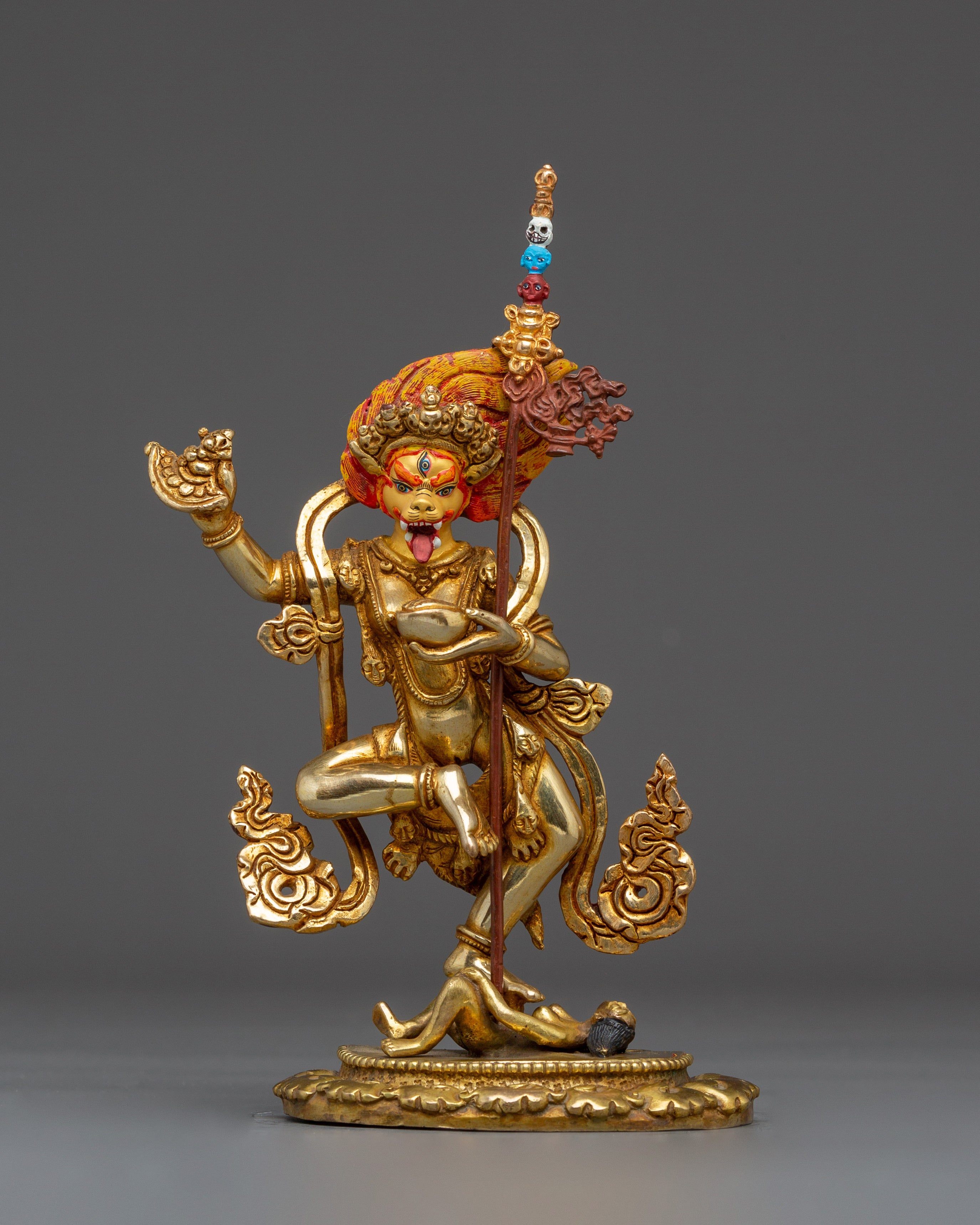 Lion Headed Dakini Simhamukha | Nepali Handcrafted Sculpture