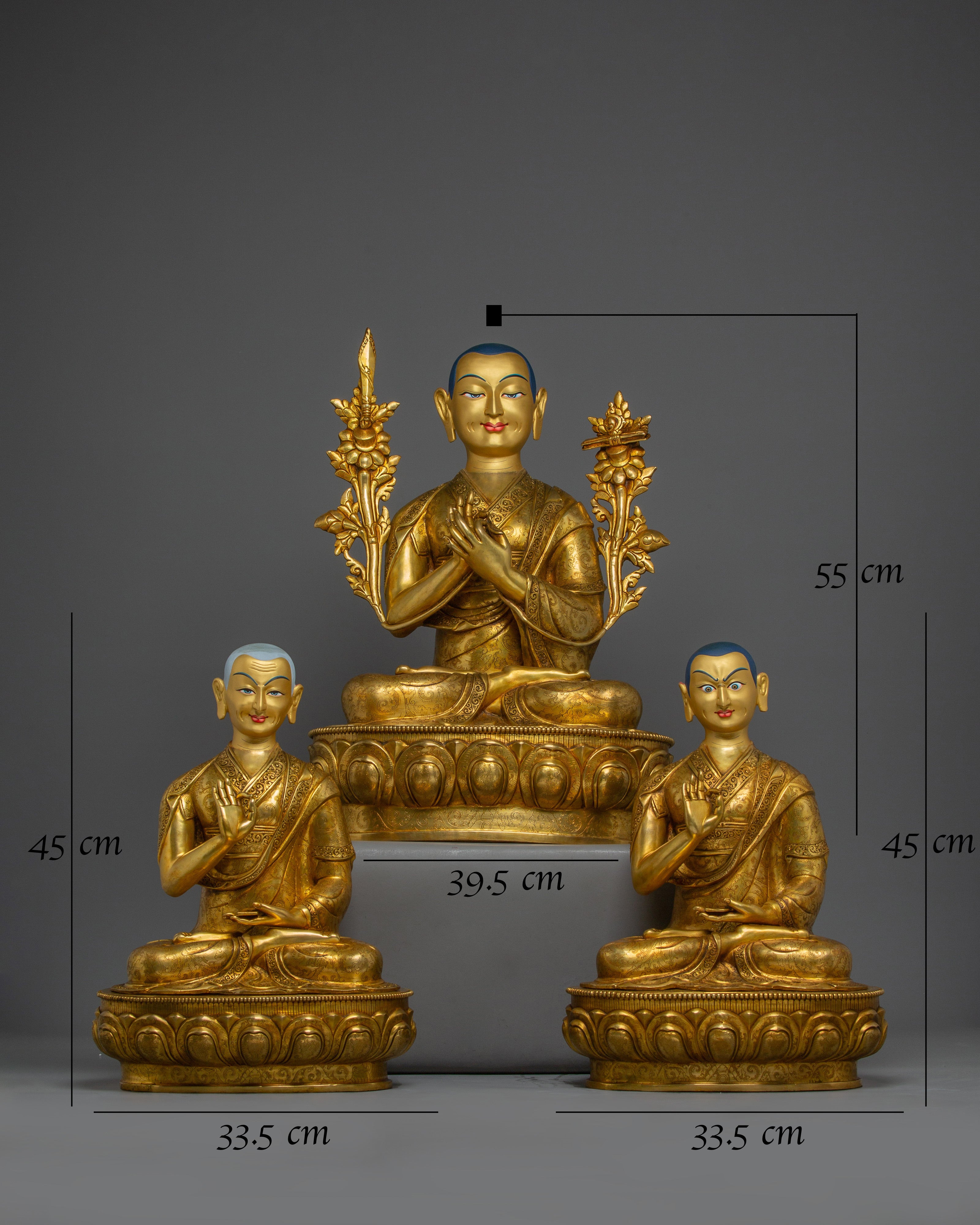 Tsongkhapa Statue set: Powerful Spiritual Artwork 