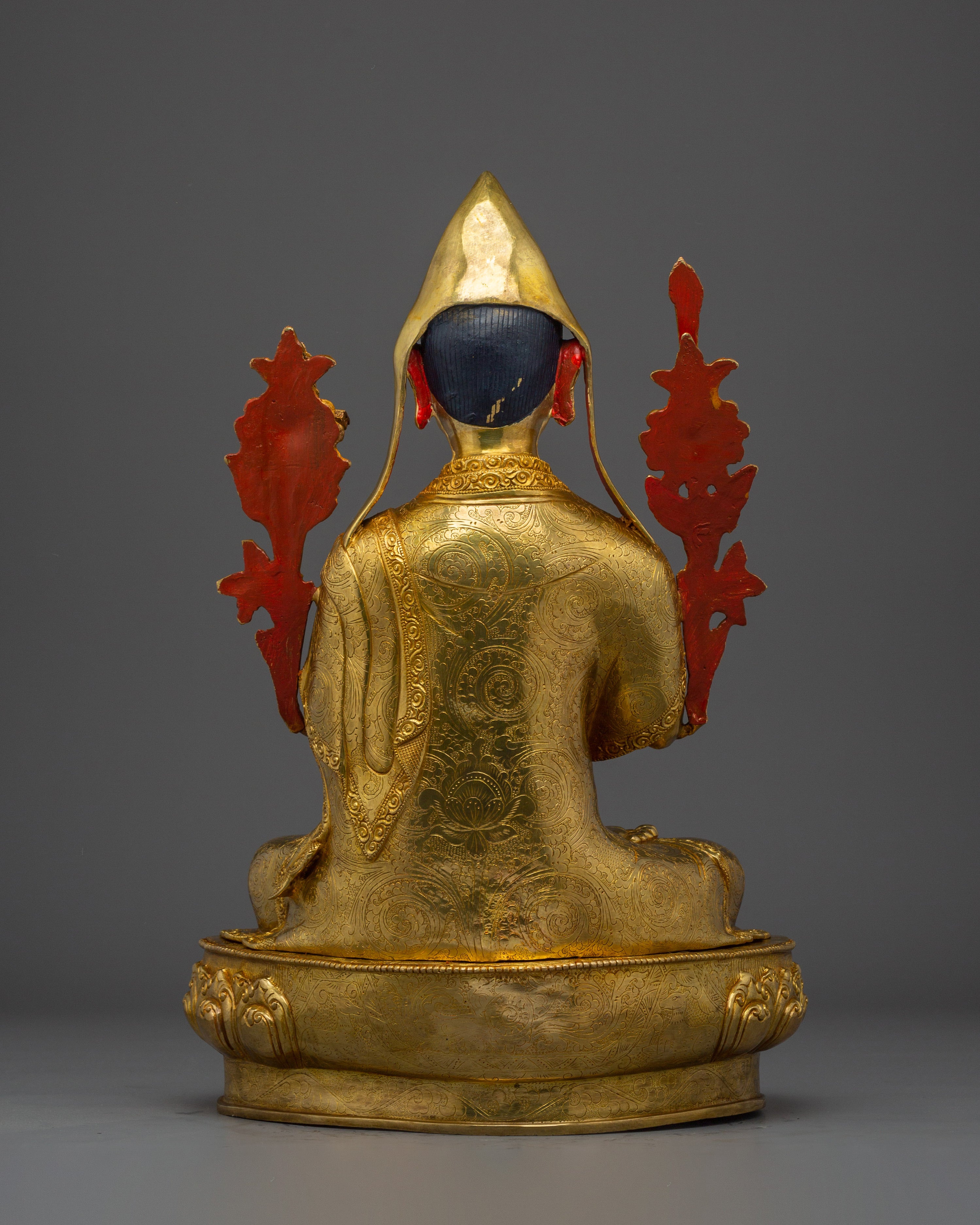 Tsongkhapa Statue Set: Himalayan Handmade Artwork