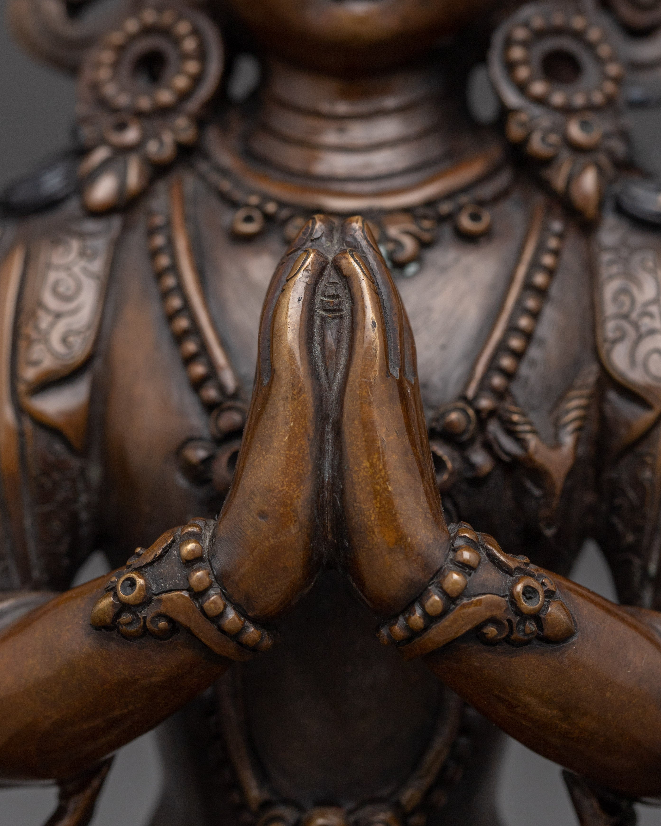 Oxidized Copper Bodhisattva Statue set | Complete Six Bodhisattva For Shrines