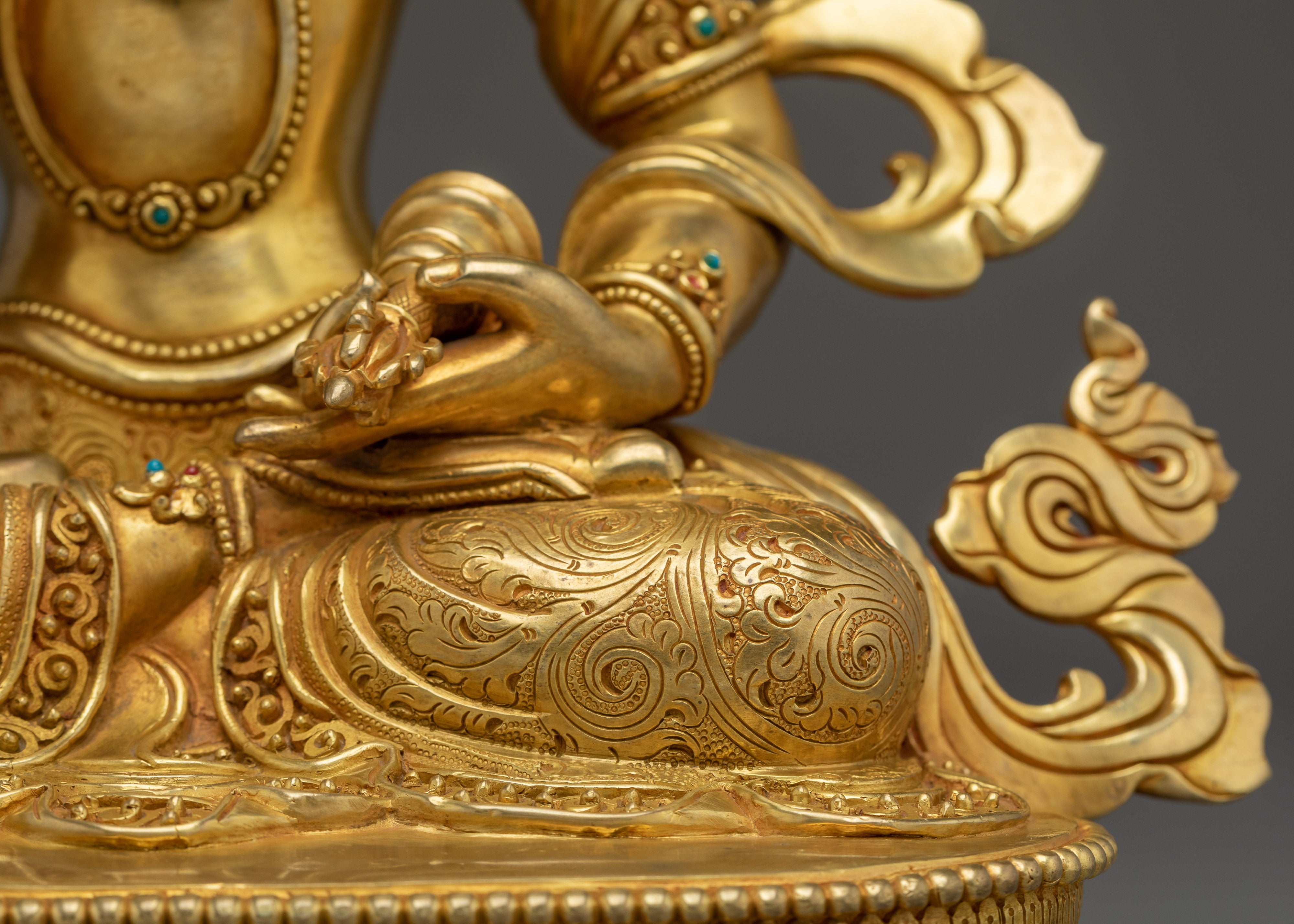 Vajravidarana Statue in 24K Gold-Gilded | Copper Buddhist Deity Handmade in Nepal