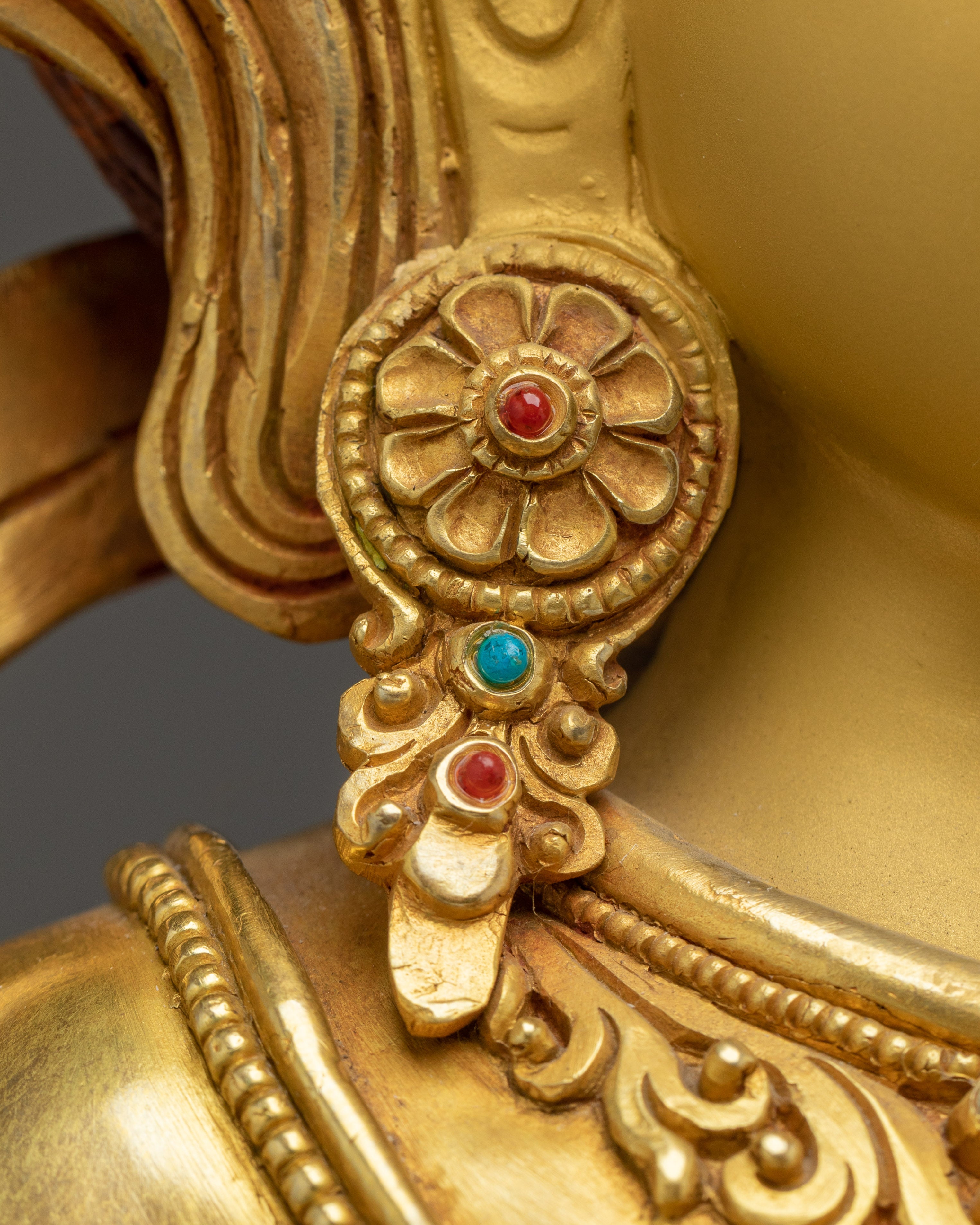 Vajravidarana Statue in 24K Gold-Gilded | Copper Buddhist Deity Handmade in Nepal