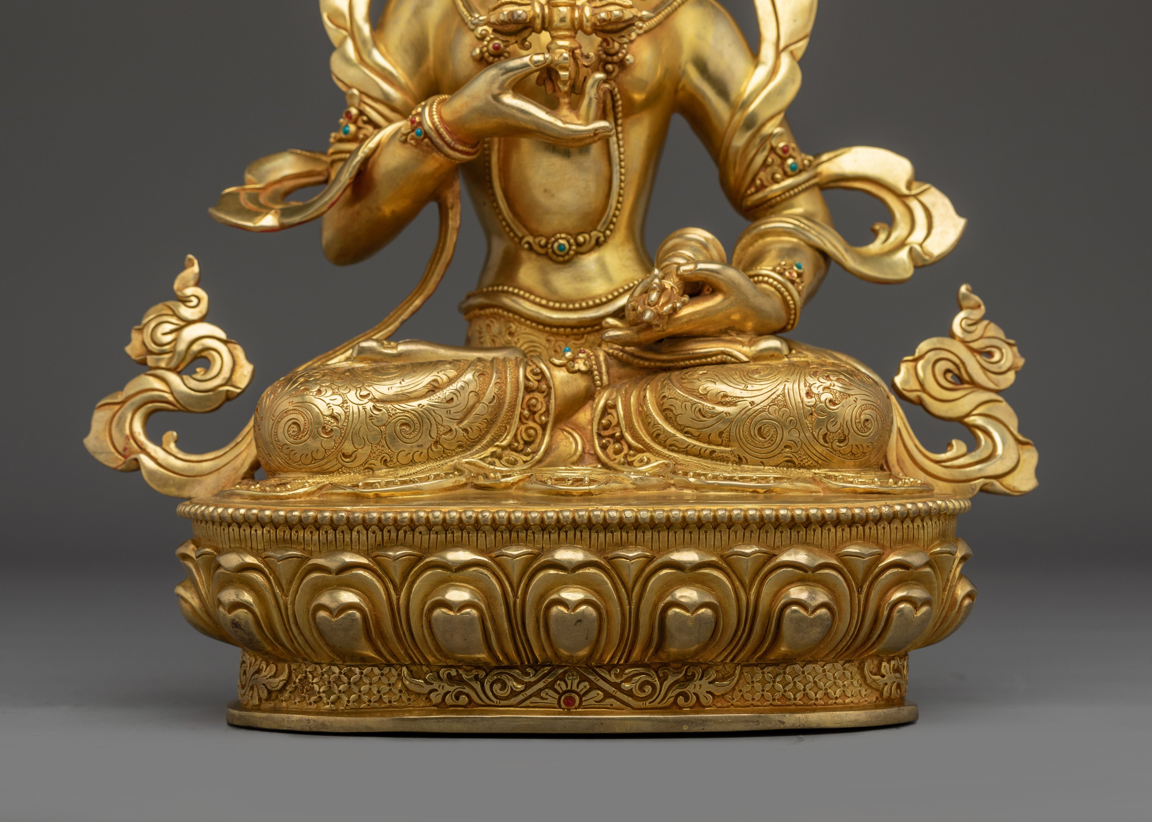 Vajravidarana Statue in 24K Gold-Gilded | Copper Buddhist Deity Handmade in Nepal