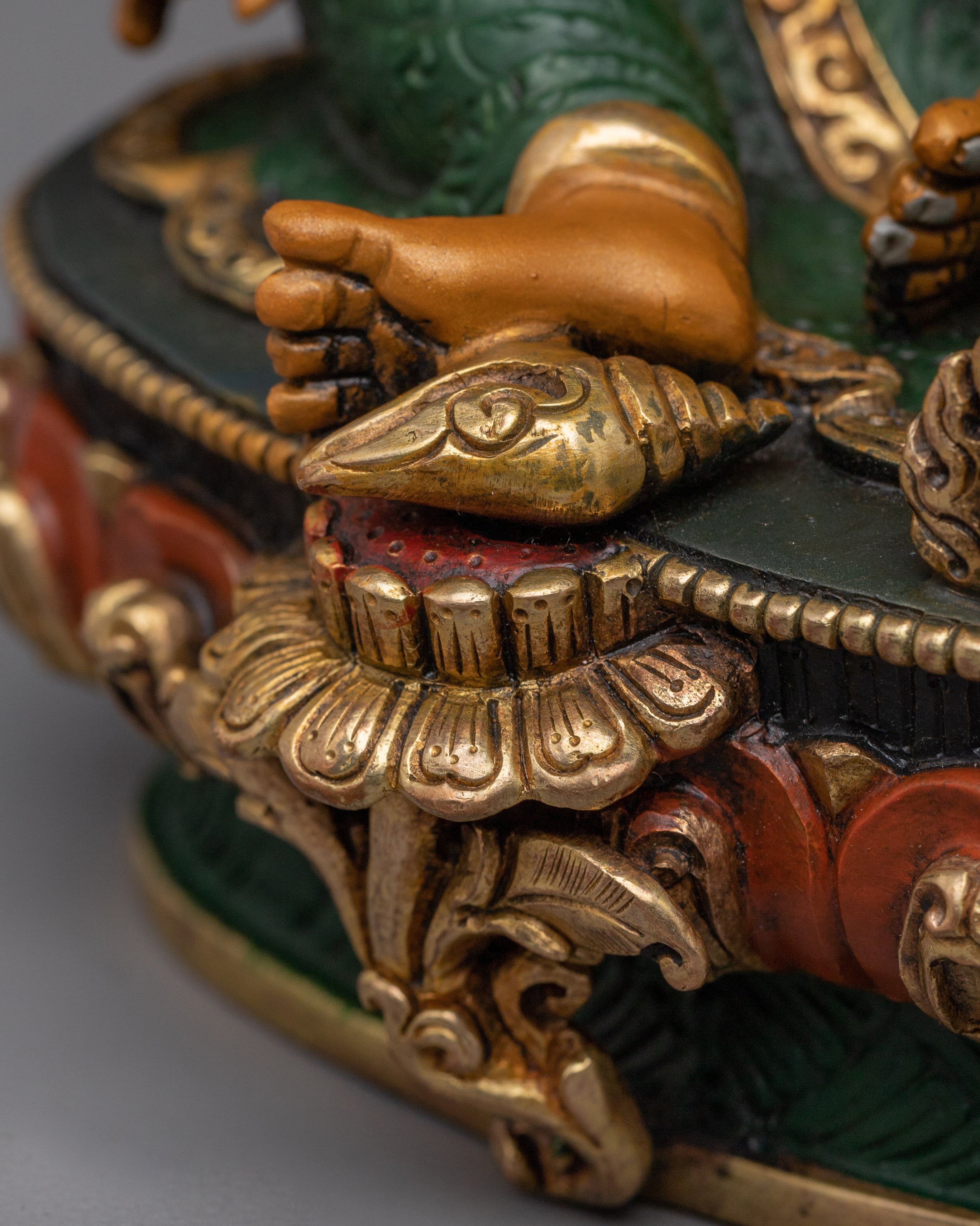Wealth Deity Dzambhala Copper Sculpture | Tibetan Buddhist Altar Decor