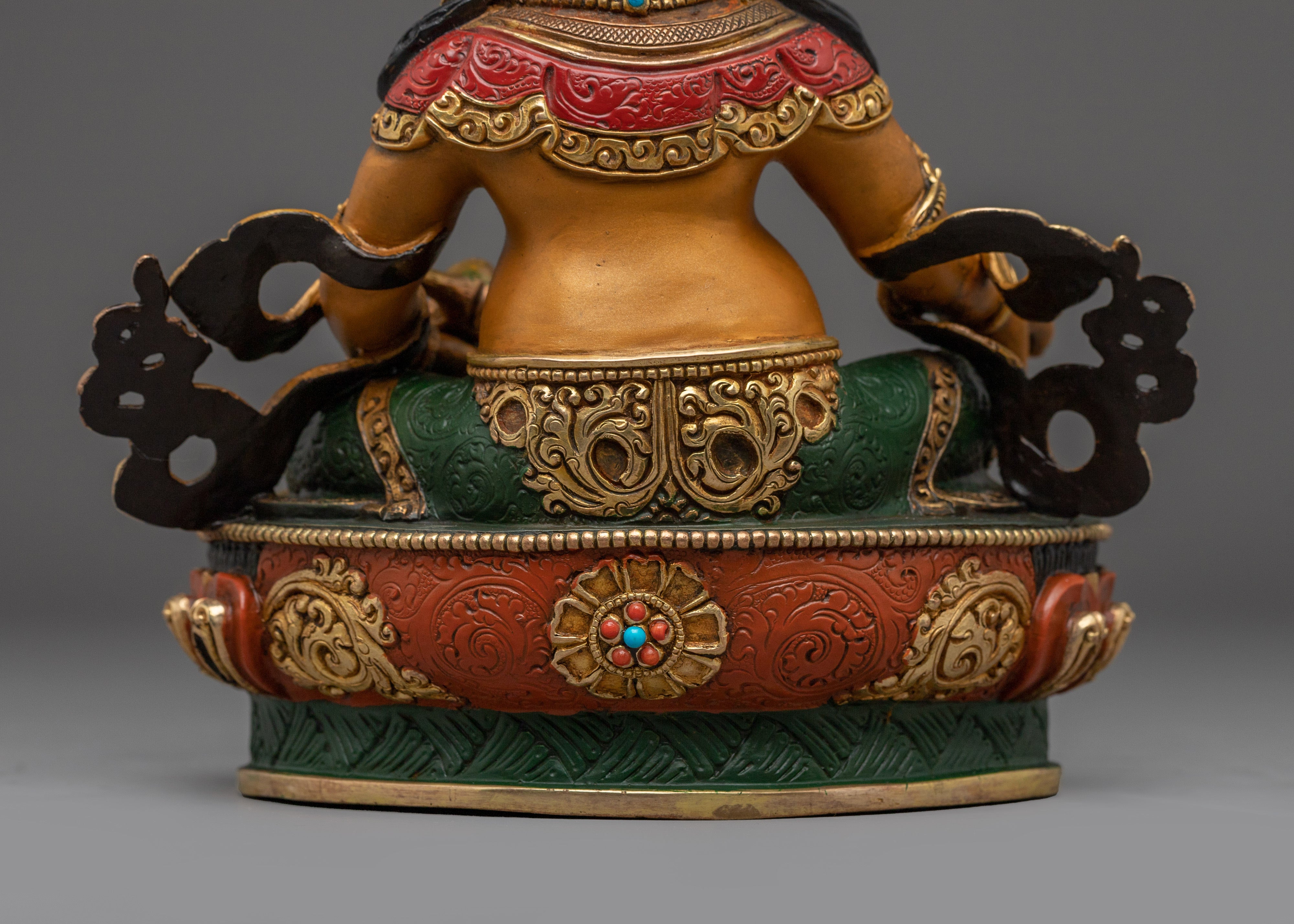 Wealth Deity Dzambhala Copper Sculpture | Tibetan Buddhist Altar Decor