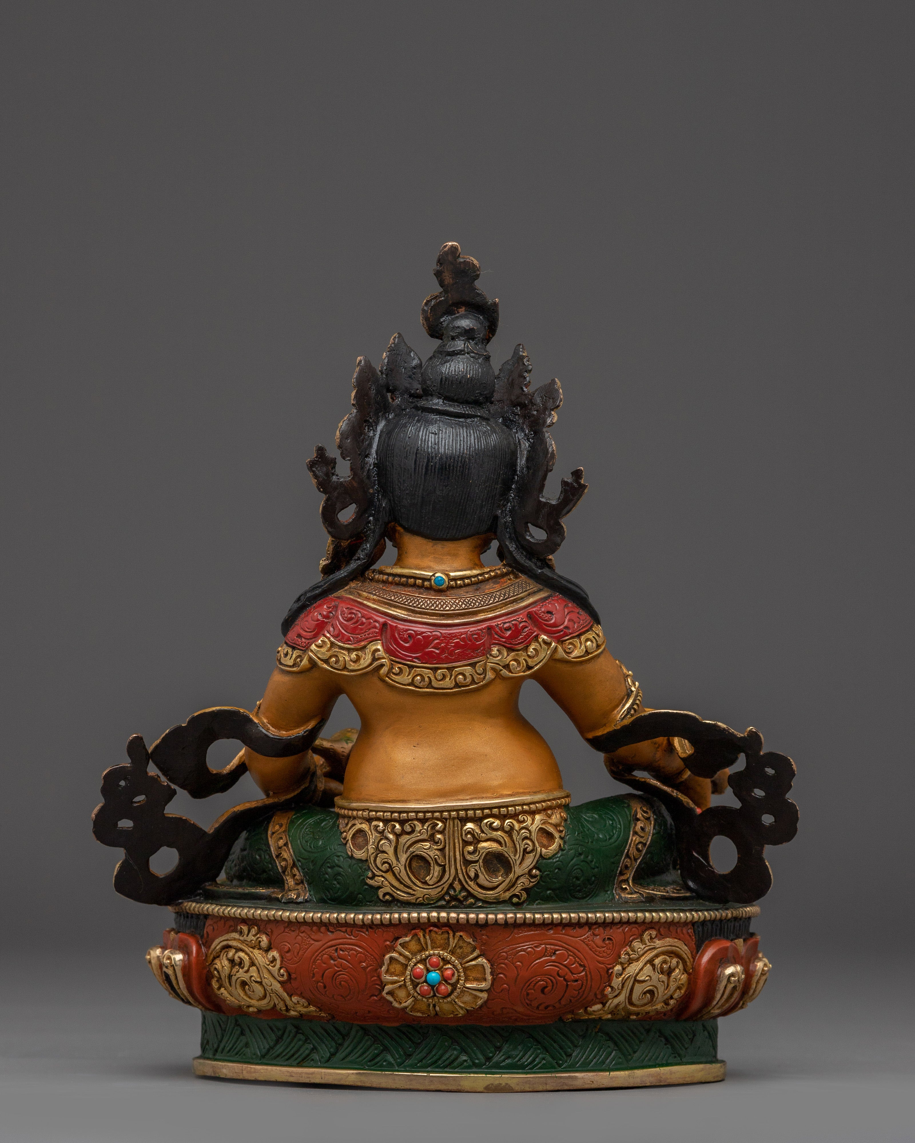 Wealth Deity Dzambhala Copper Sculpture | Tibetan Buddhist Altar Decor