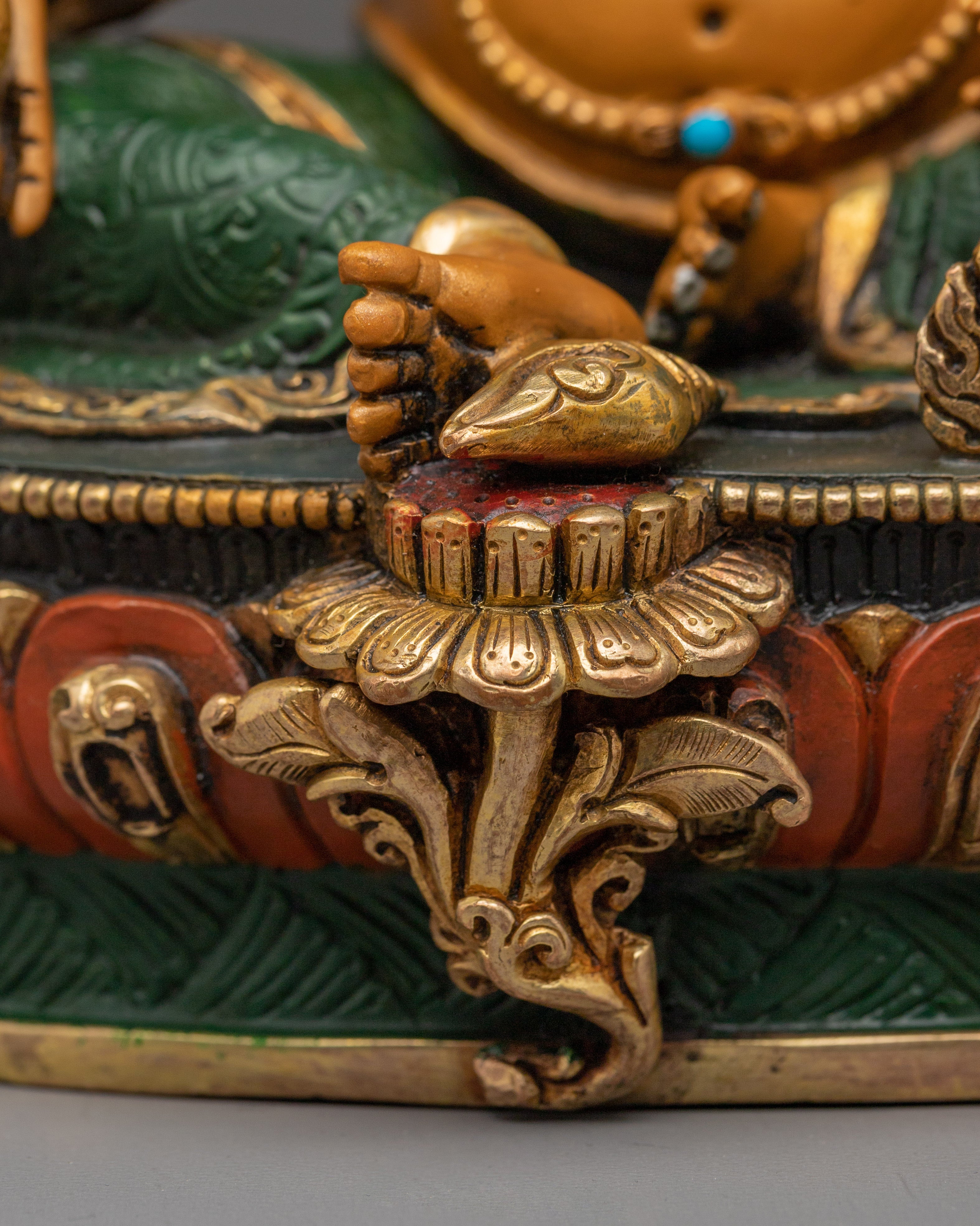 Wealth Deity Dzambhala Copper Sculpture | Tibetan Buddhist Altar Decor