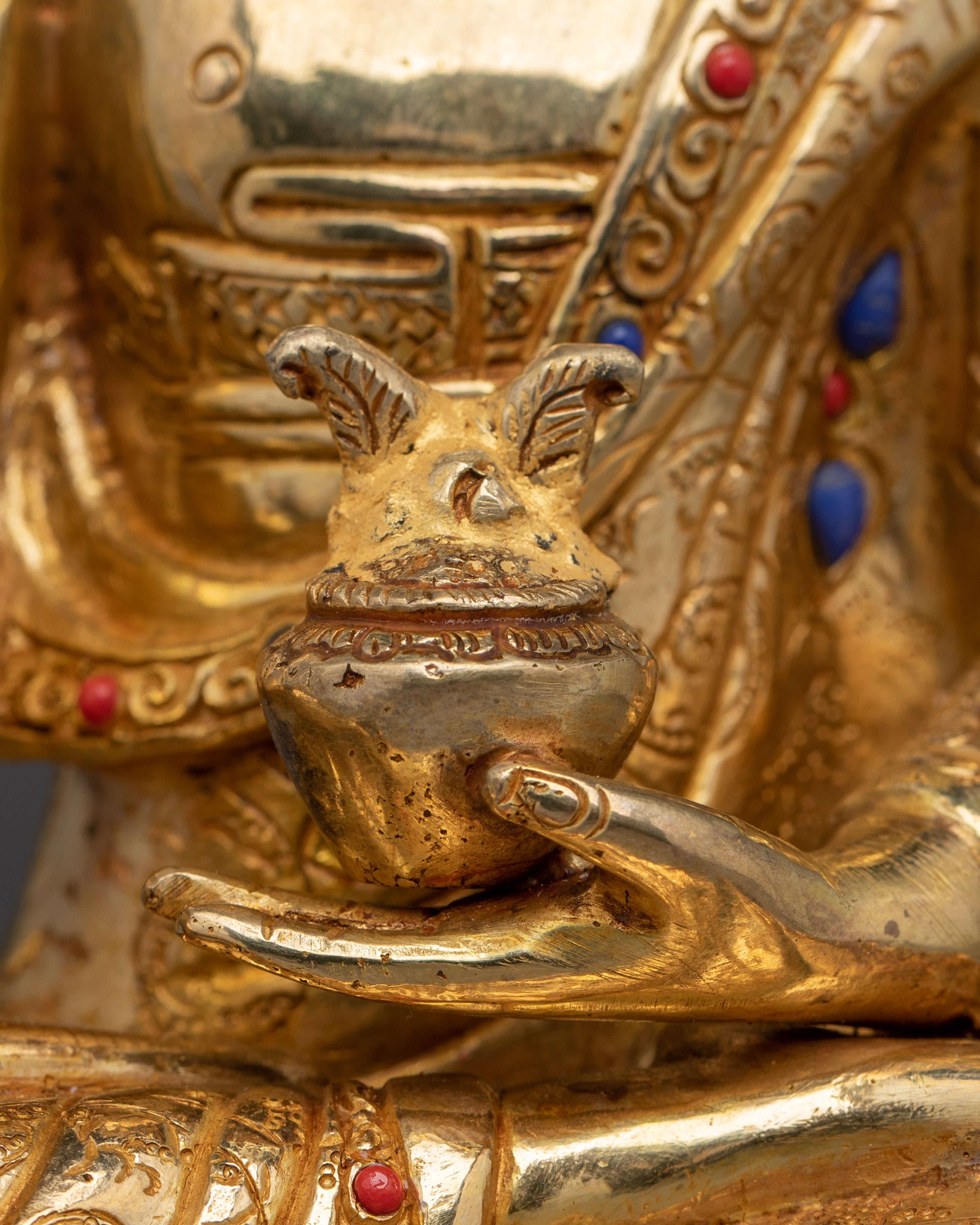 Serene Medicine Buddha Golden Sculpture | Handcrafted Symbol of Healing