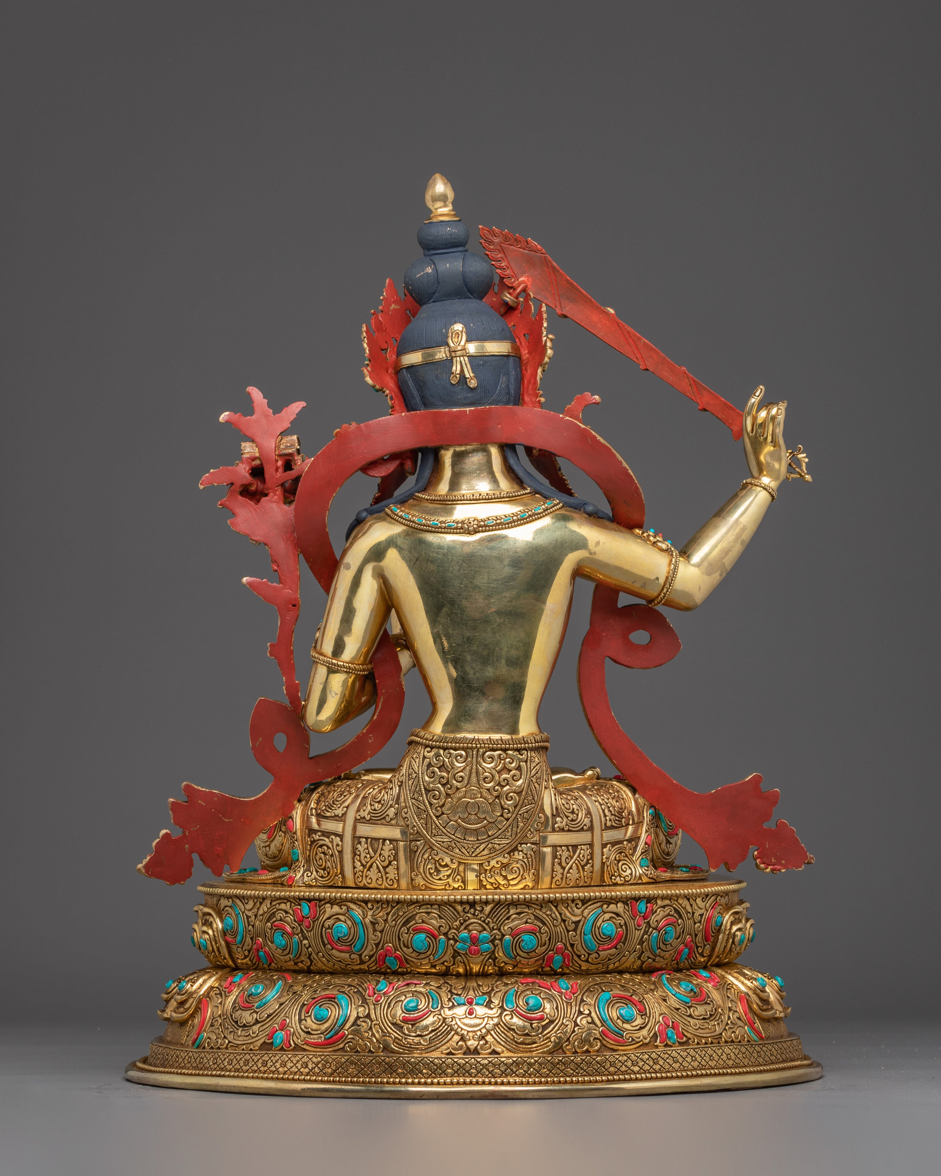 Golden Tibetan Manjushri Art | Bodhisattva of Wisdom