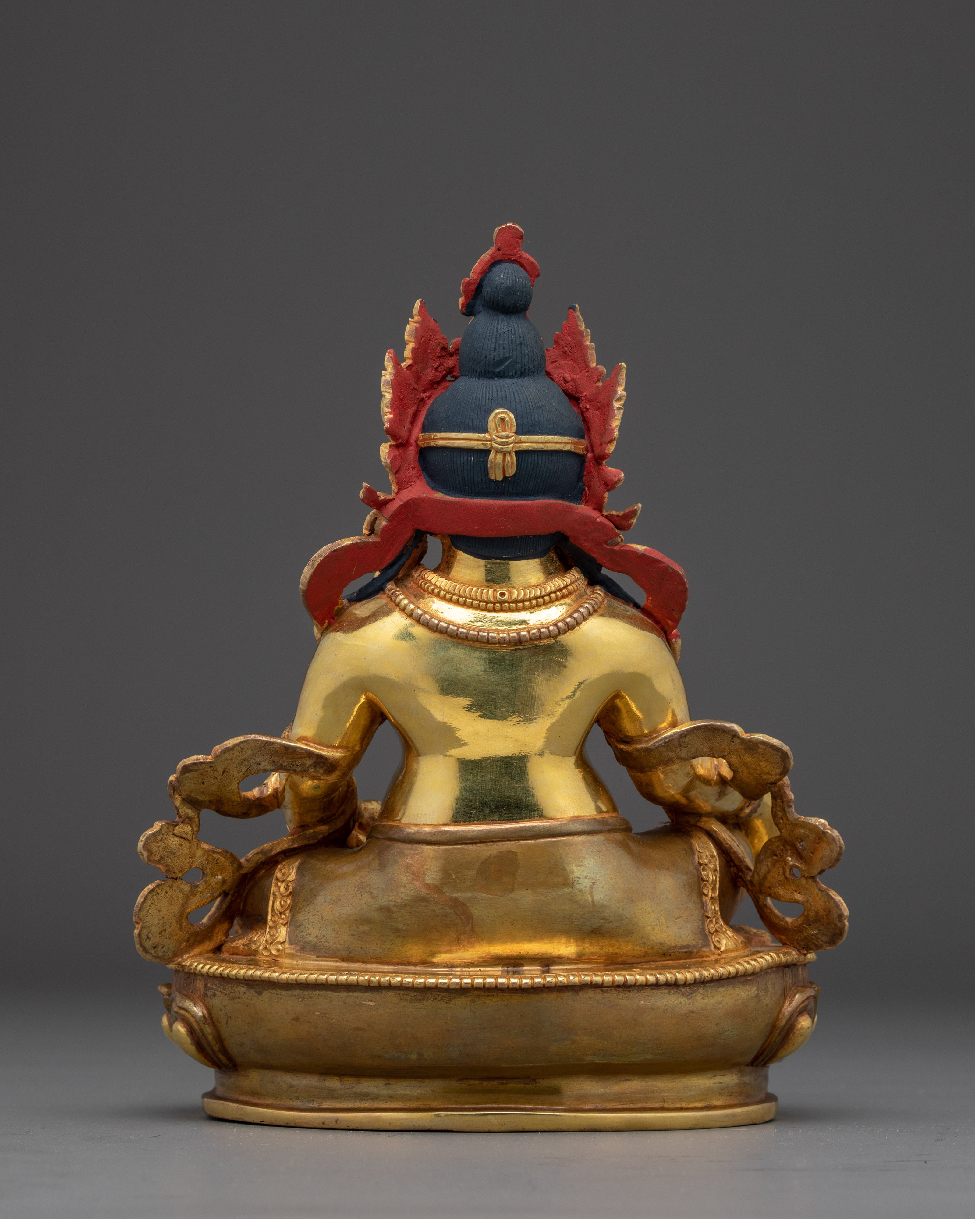 Dzambhala Statue for Prosperity and Ritual Offerings | Copper Wealth Deity for Abundance