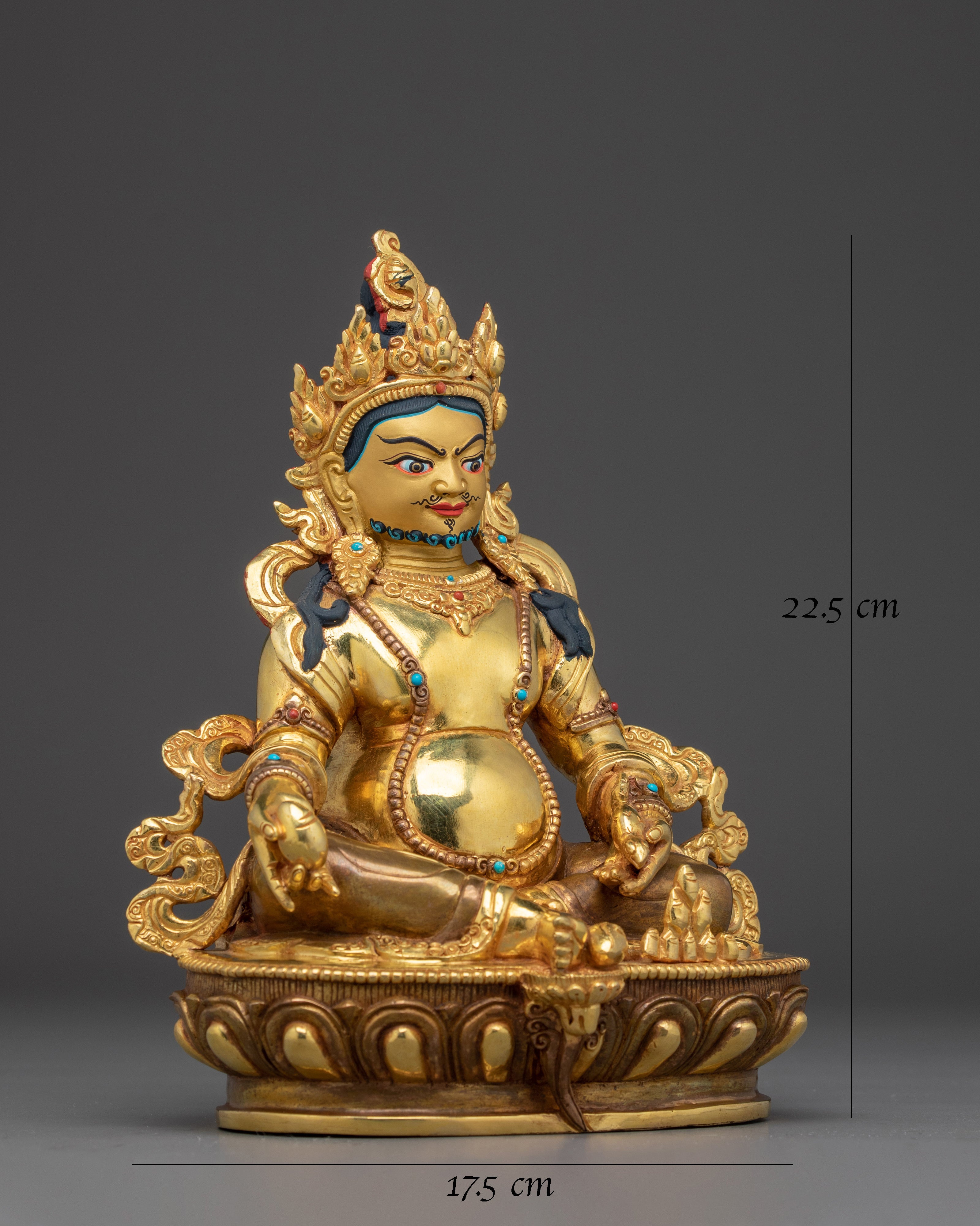 Dzambhala Statue for Prosperity and Ritual Offerings