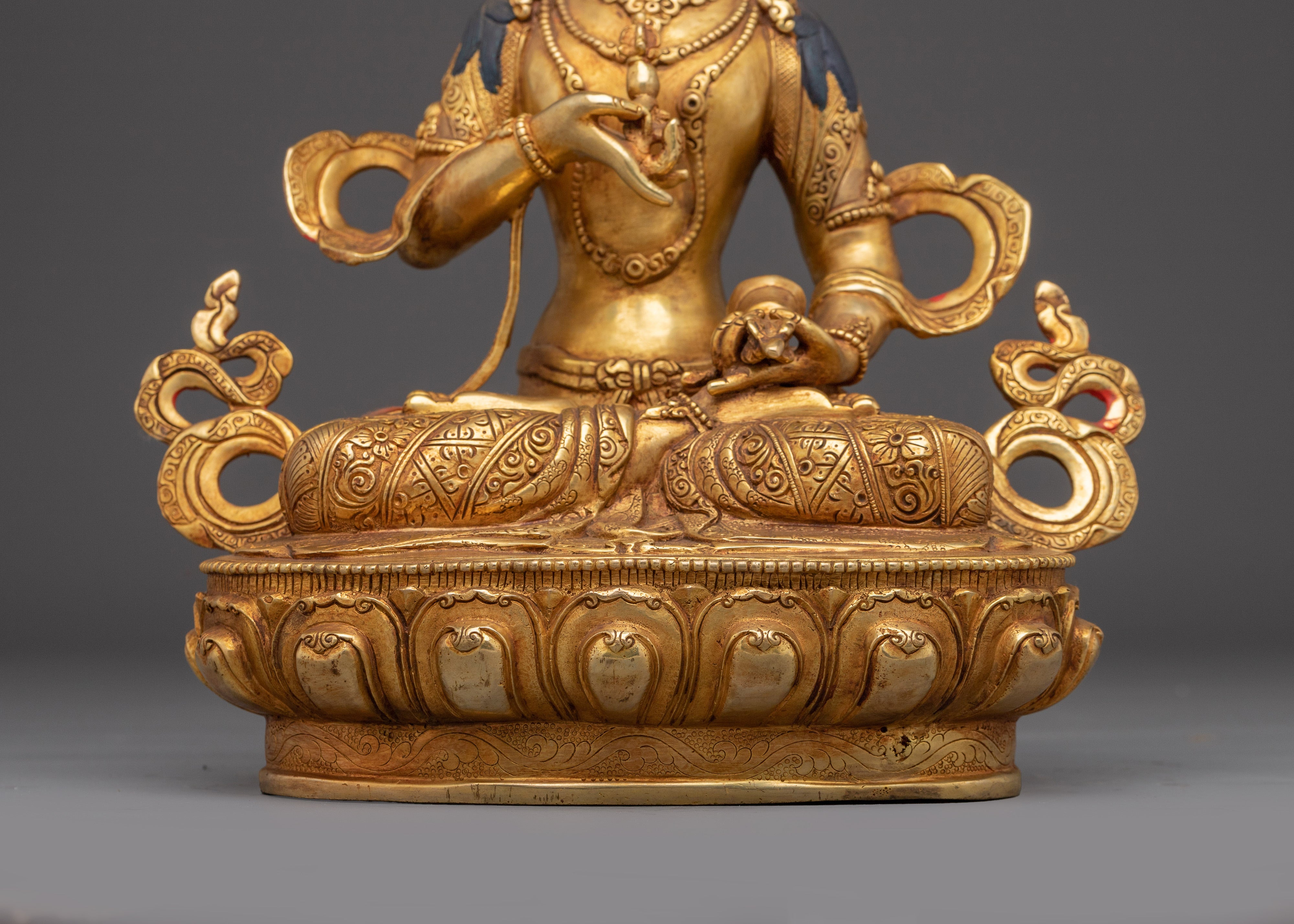 Vajrasattva Statue with 24K Gold Gilding | Spiritual & Meditation Decor