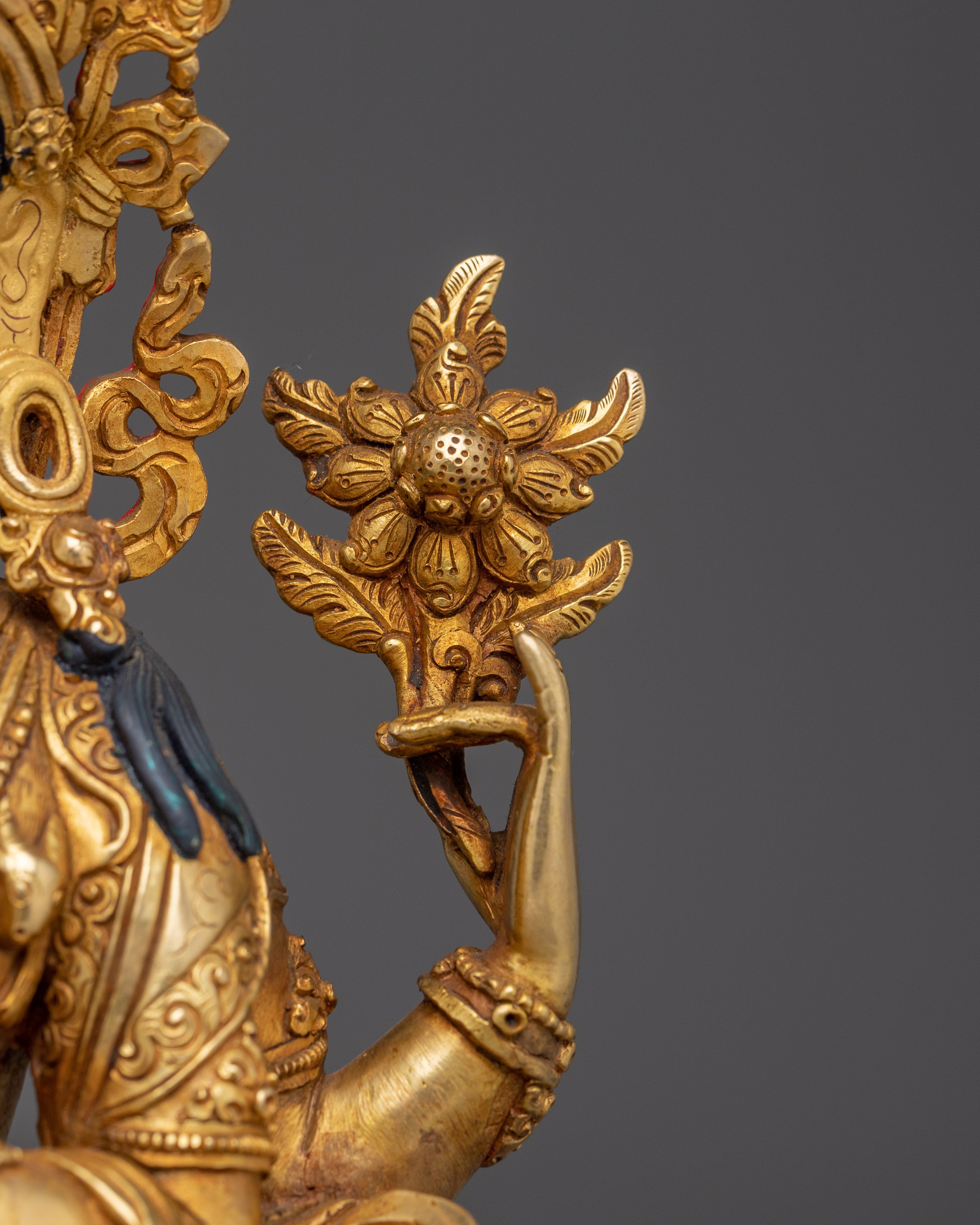 Chenrezig Gold Gilding & Compassionate Energy | Compassion & Healing Decor