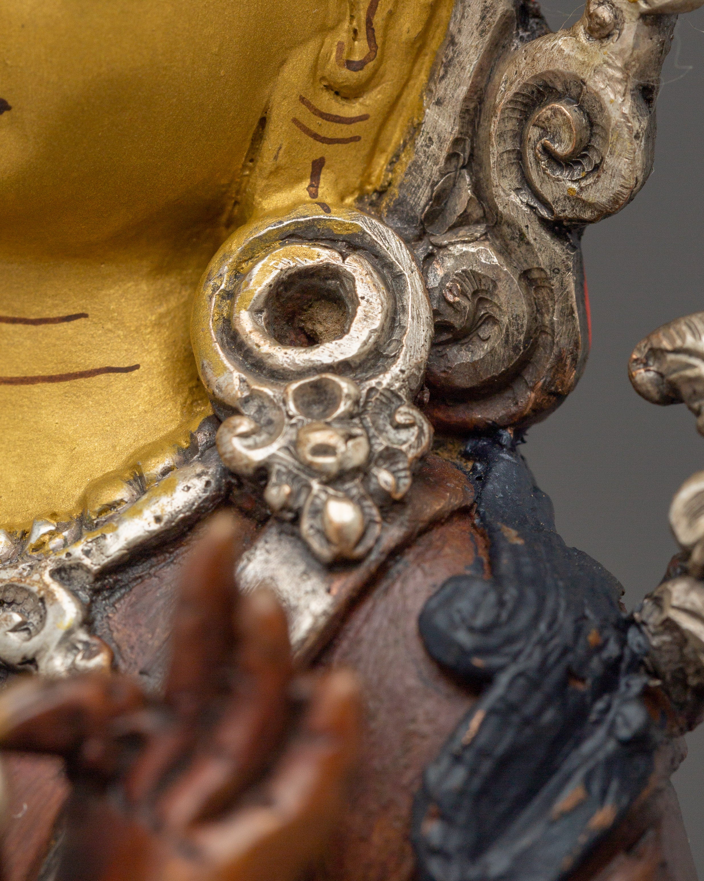 Simhanada Manjushri Copper Sculpture |  Sculpture of the Bodhisattva of Wisdom