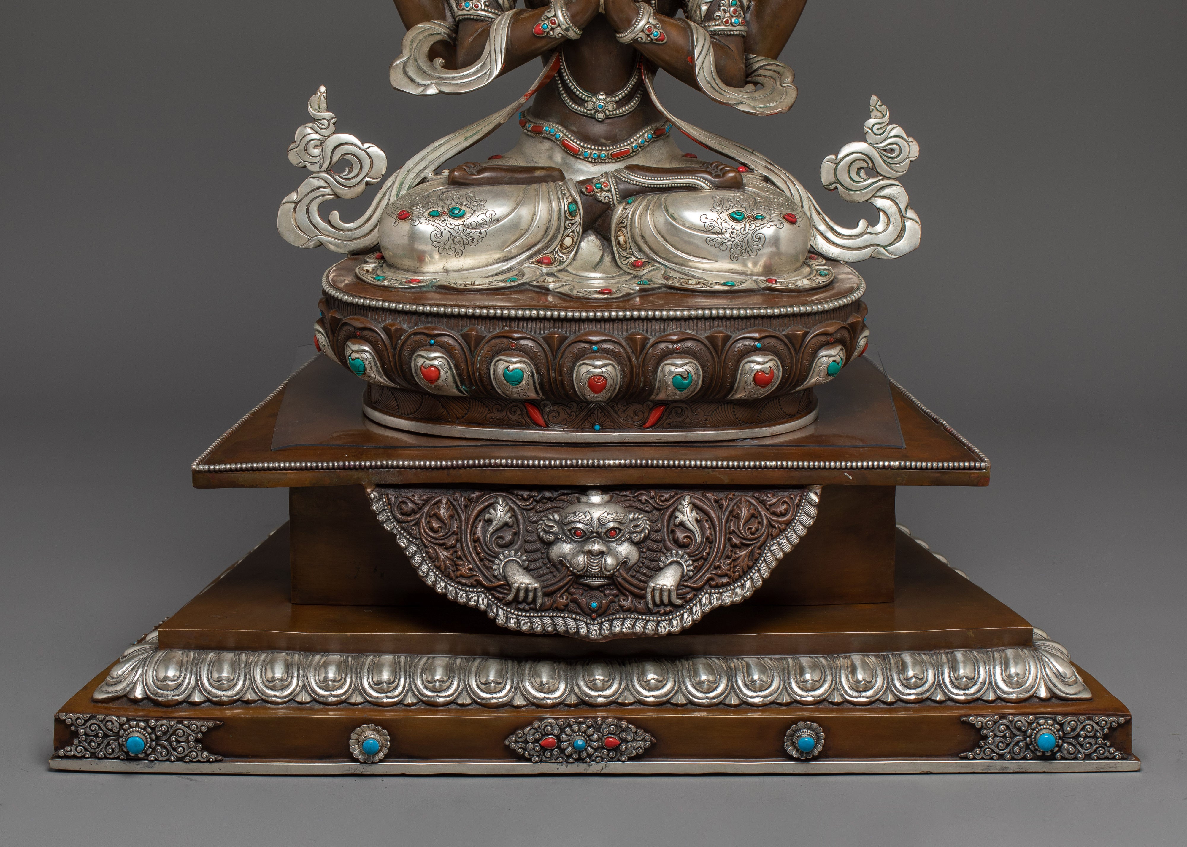 Compassionate Avalokiteshvara "Chenrezig"  Copper Statue | Divine Bodhisattva Being